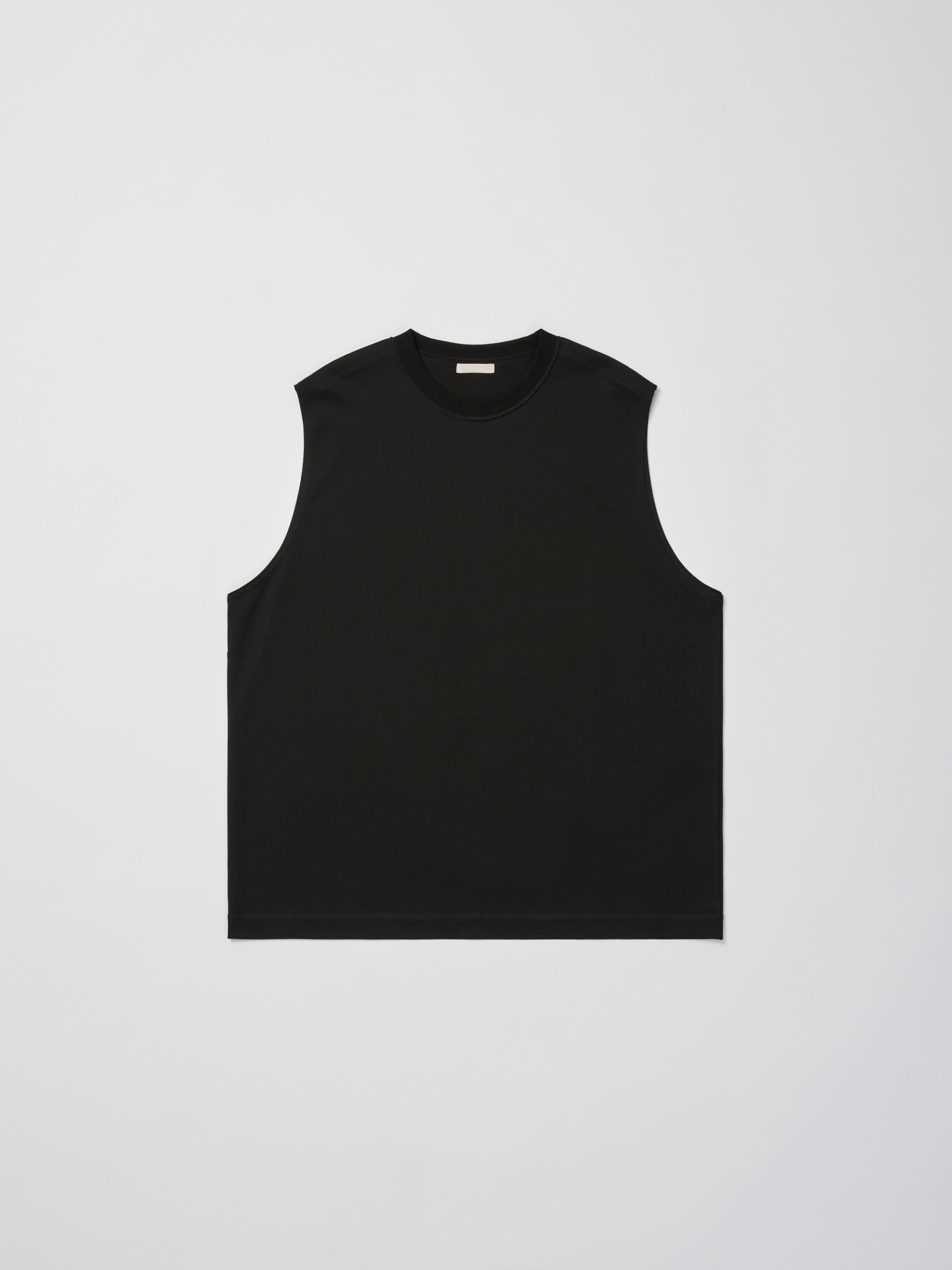 ULTERIOR SUVIN SUEDED TENJIKU SLEEVELESS TEE BLACK