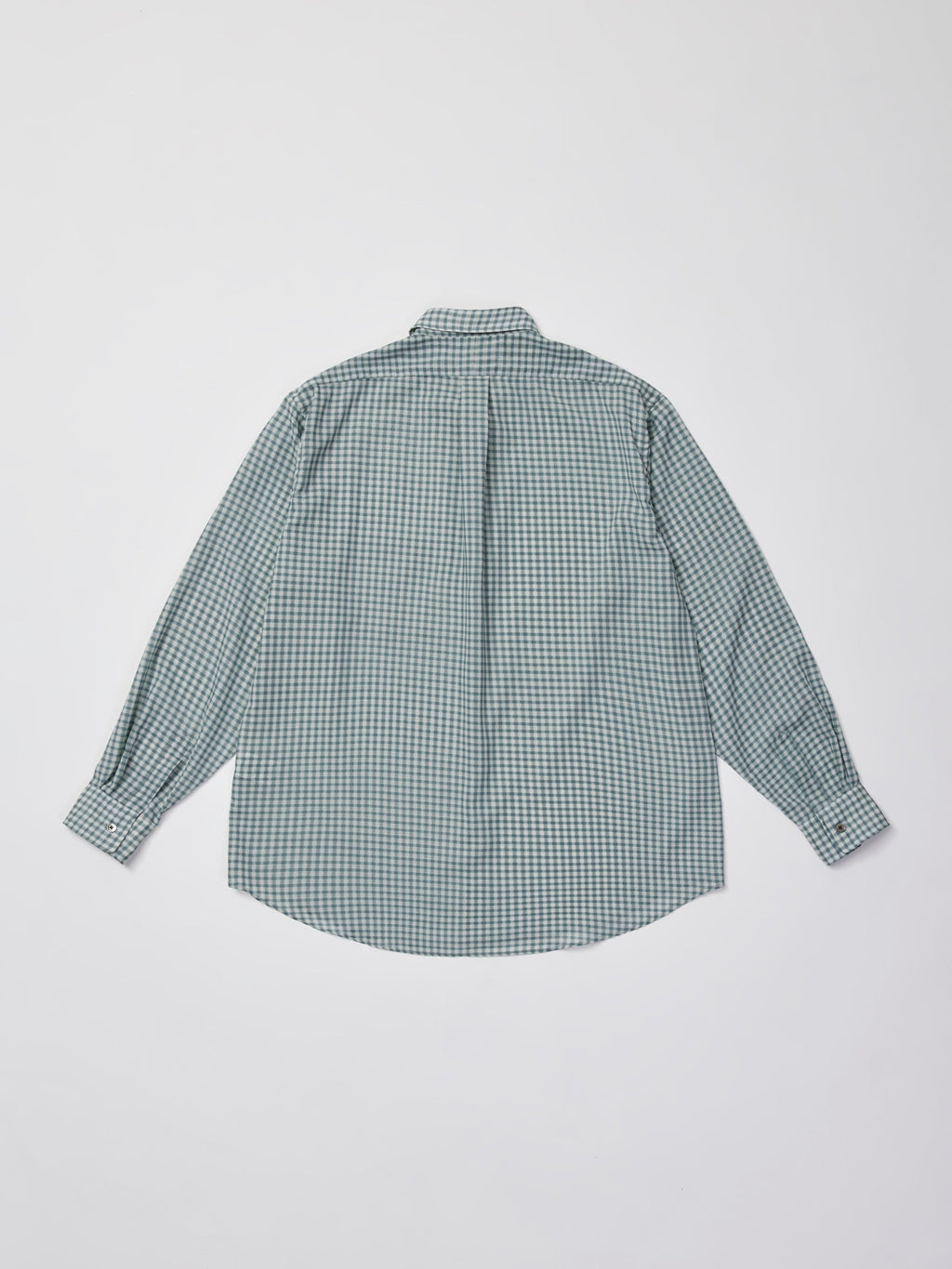 ULTERIOR SUPER LIGHT WOOL CHECK SHIRT GREEN GREY