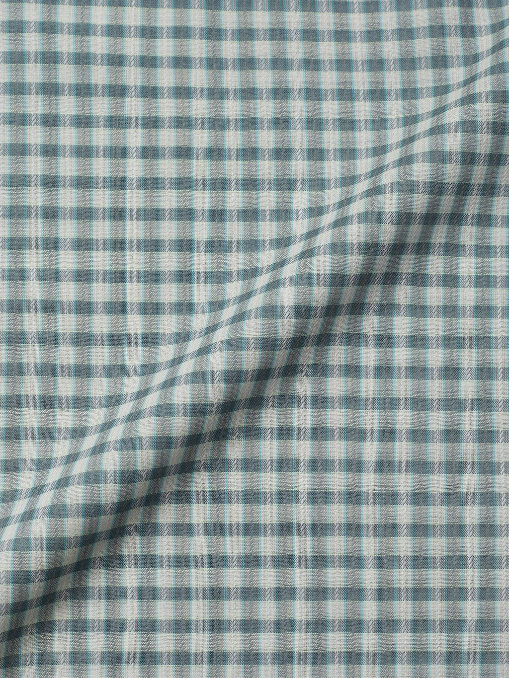 ULTERIOR SUPER LIGHT WOOL CHECK SHIRT GREEN GREY