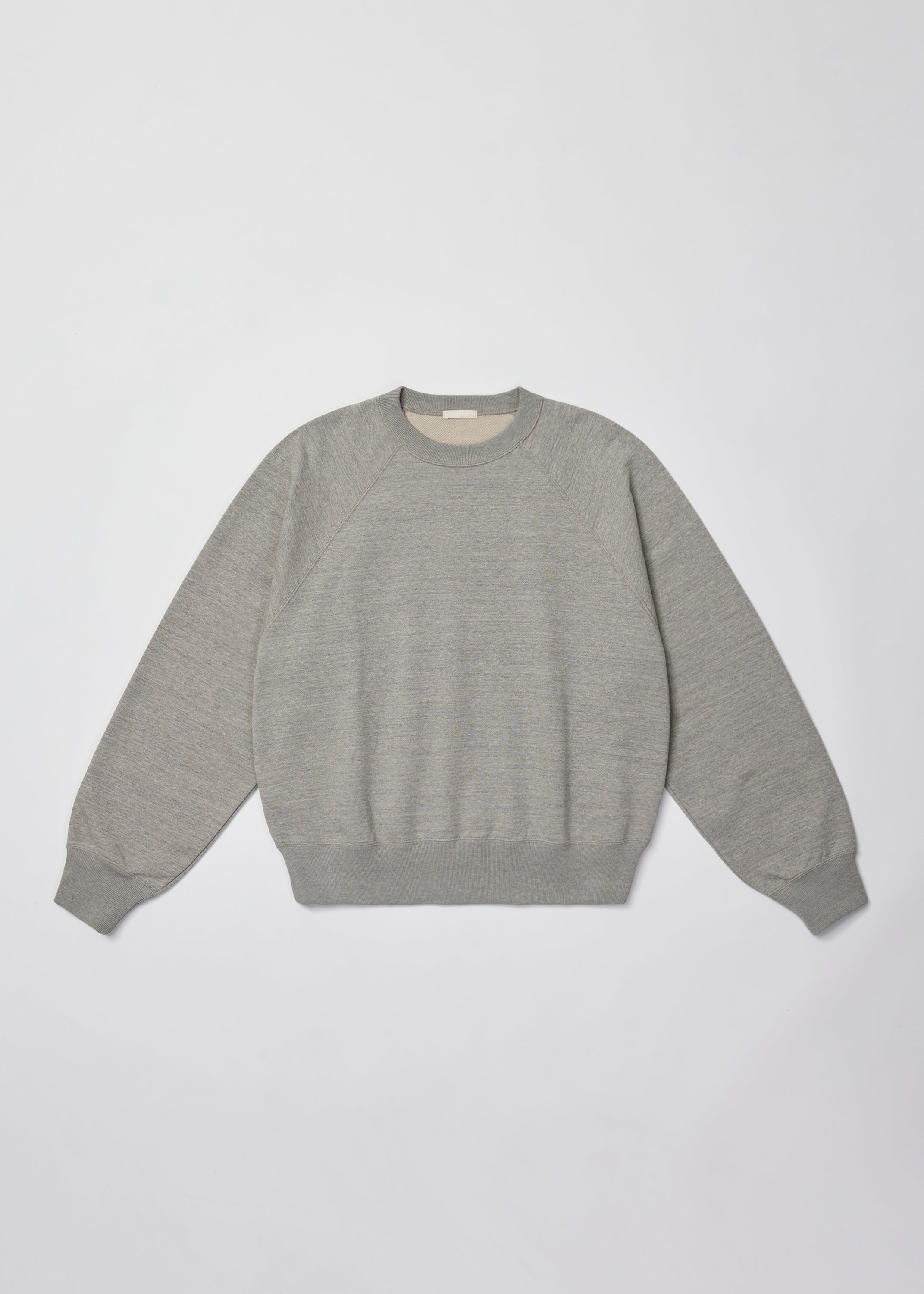 ULTERIOR FADED SILKY TERRY SWEAT SHIRT STONE GREY
