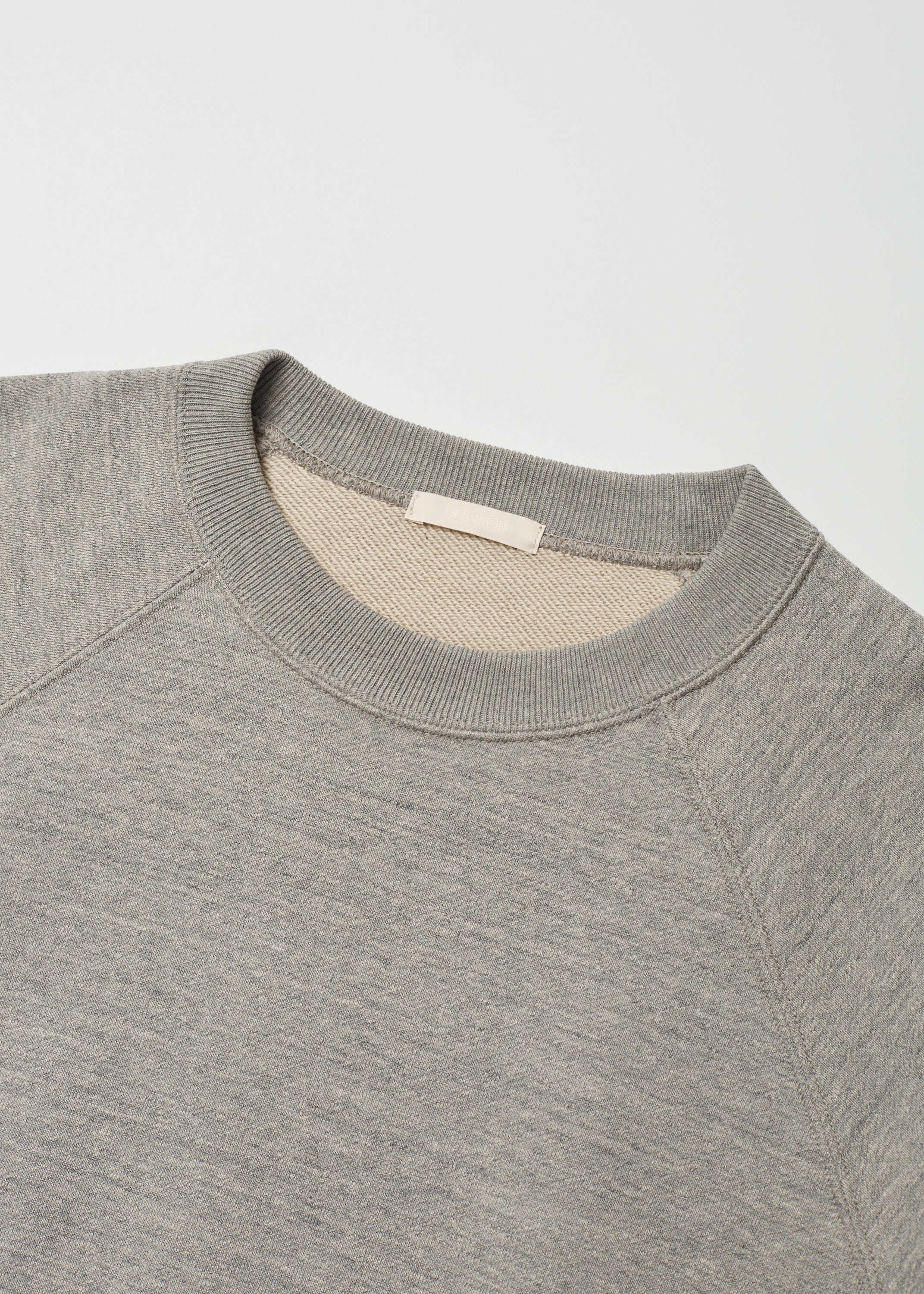 ULTERIOR FADED SILKY TERRY SWEAT SHIRT STONE GREY