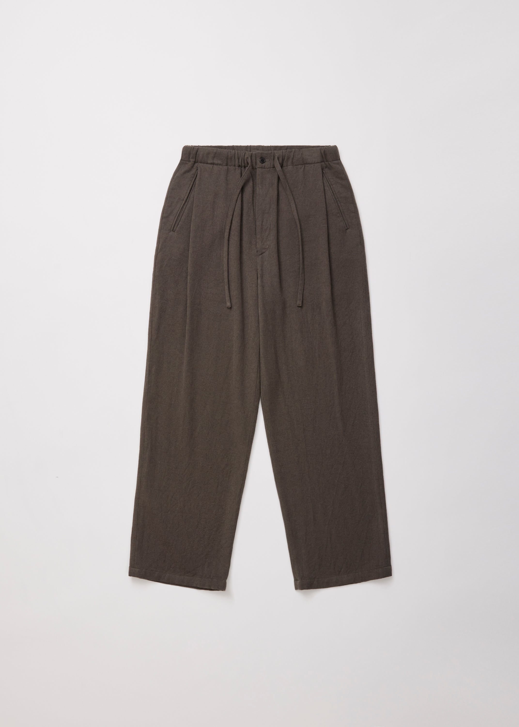 ULTERIOR WASHED W/R CASH TWILL DRAWSTRING PANTS BLACK