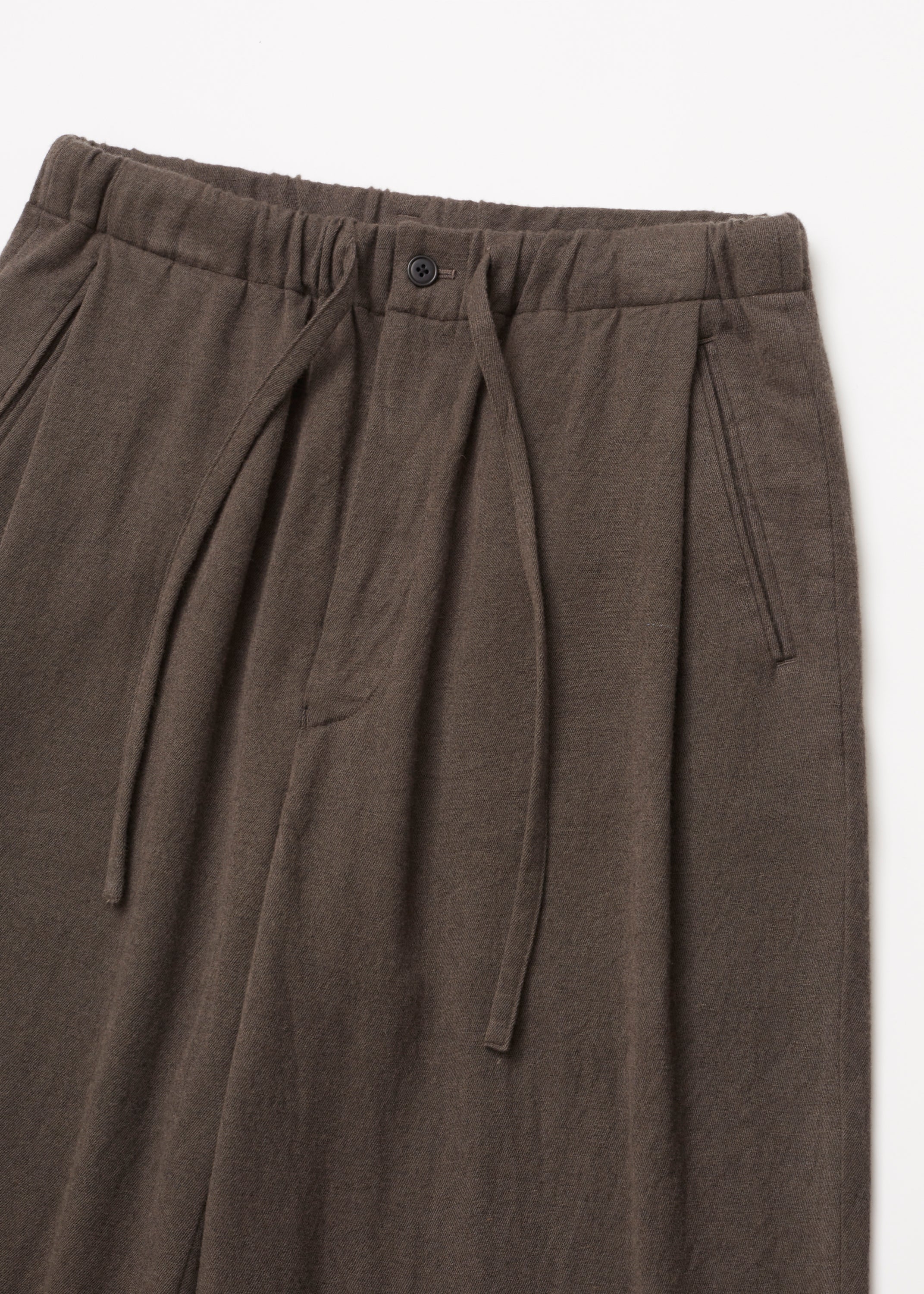 ULTERIOR WASHED W/R CASH TWILL DRAWSTRING PANTS BLACK