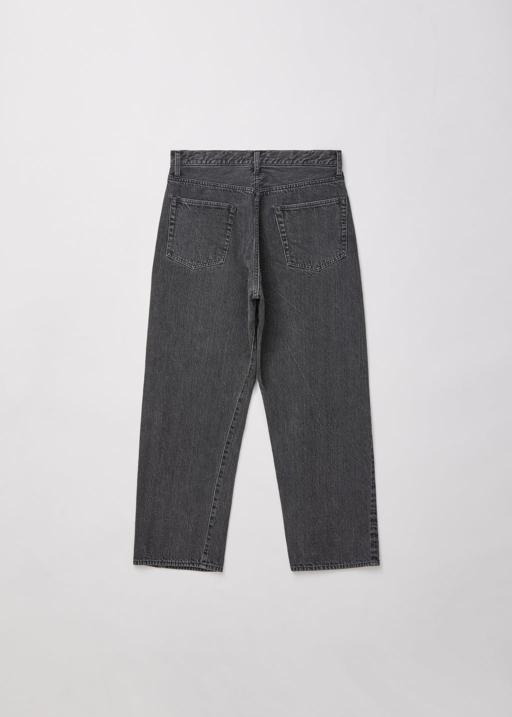ULTERIOR WASHED SELVEDGE BLACK DENIM 5P PANTS USED GREY