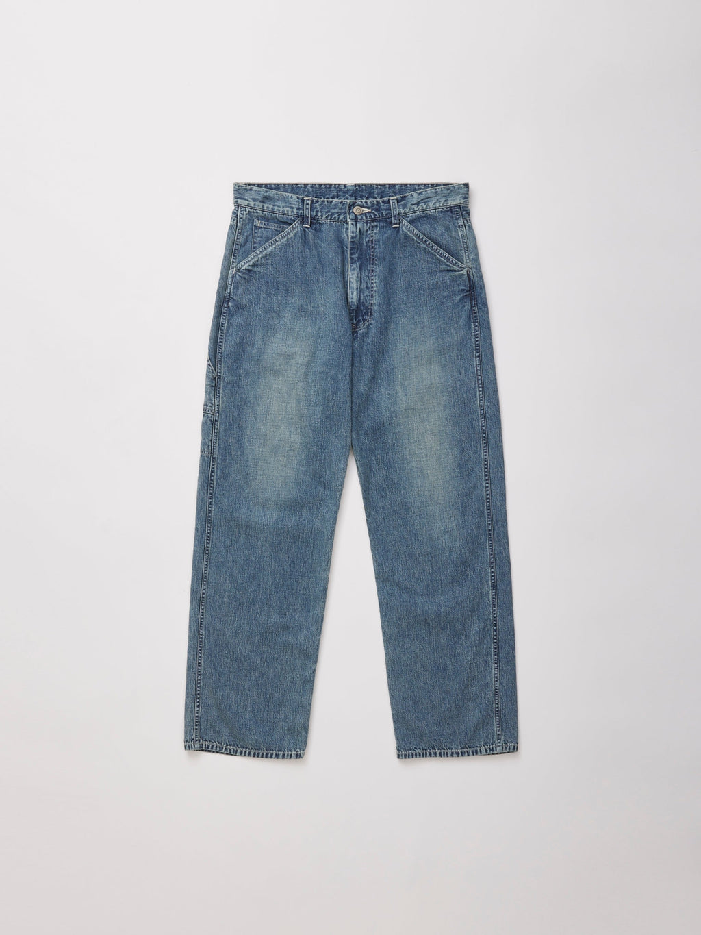 ULTERIOR VINTAGE FADED LIGHT DENIM PAINTER PANTS FADED BLUE