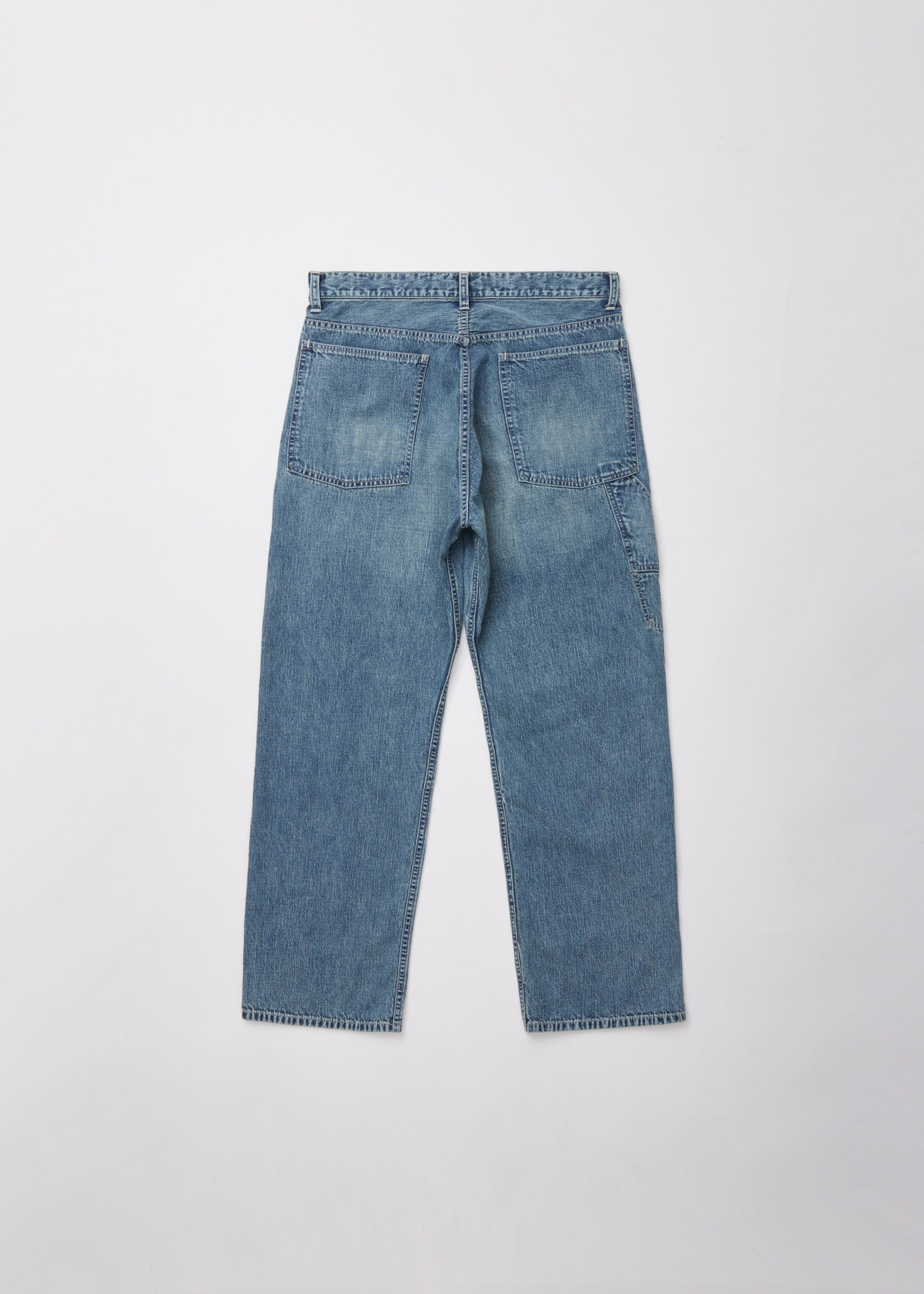 ULTERIOR VINTAGE FADED LIGHT DENIM PAINTER PANTS FADED BLUE