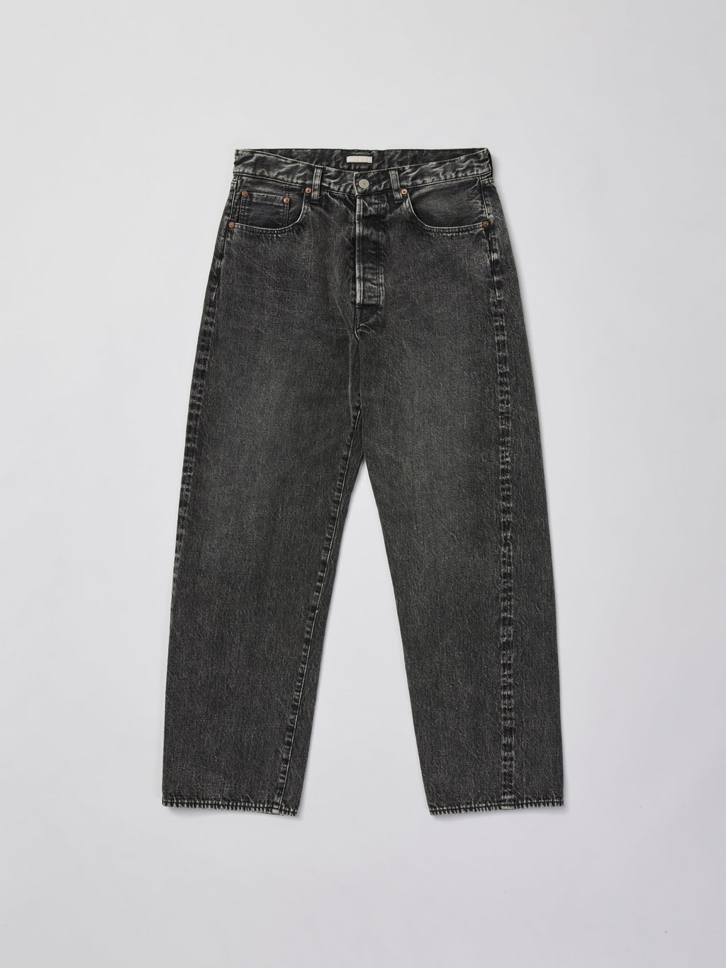 ULTERIOR VINTAGE WASHED SELVEDGE BLACK DENIM 5P PANTS