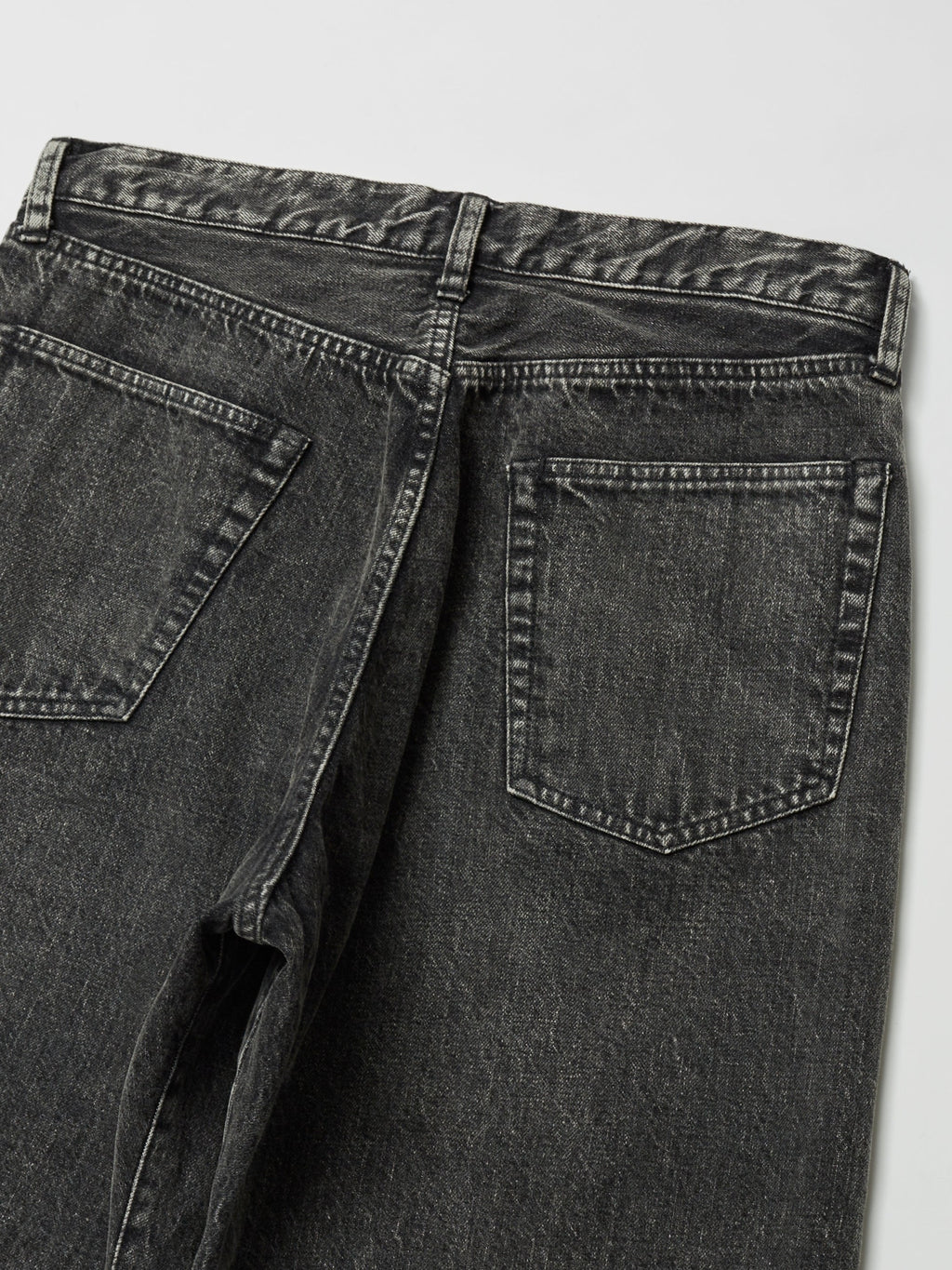 ULTERIOR VINTAGE WASHED SELVEDGE BLACK DENIM 5P PANTS