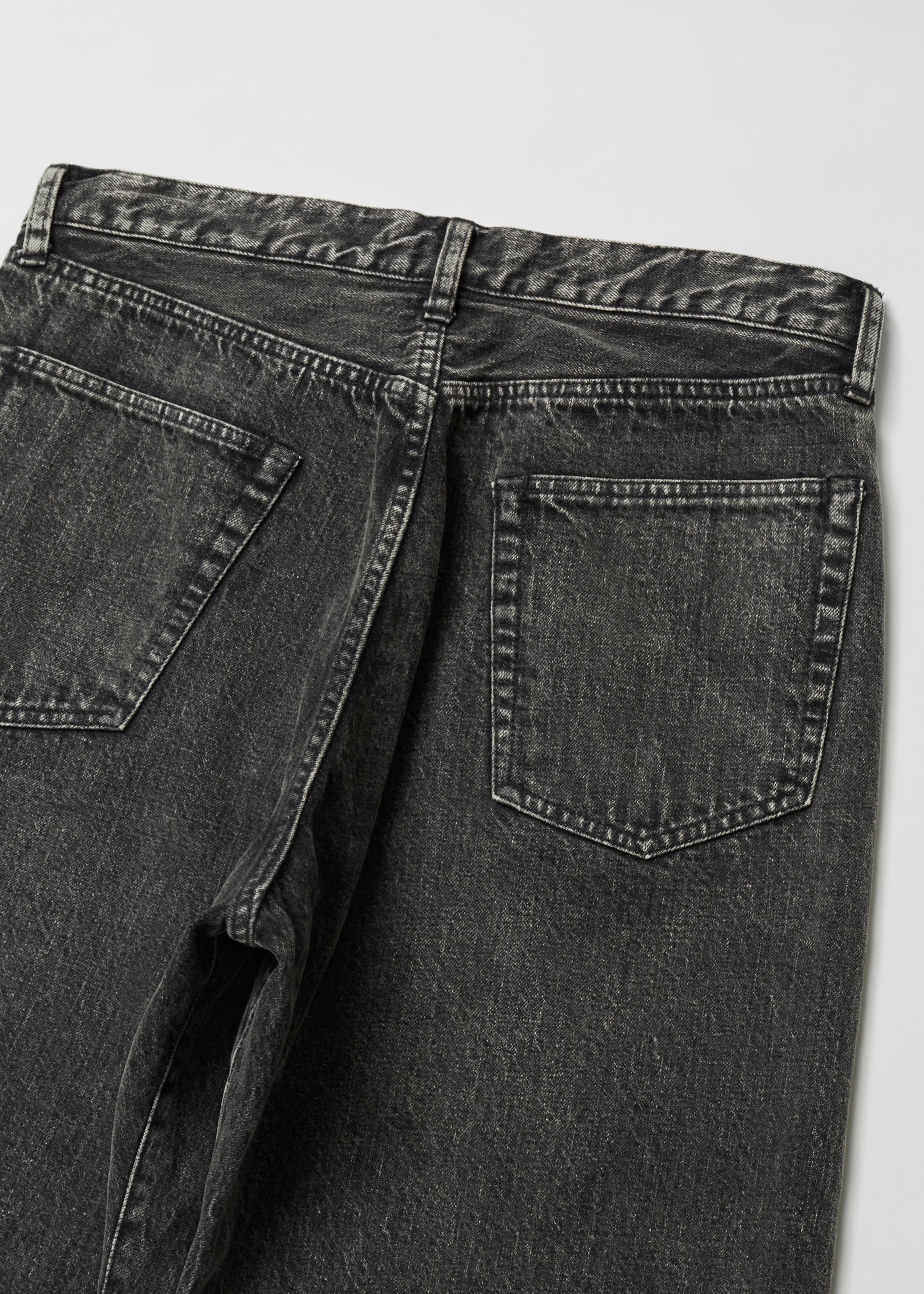 ULTERIOR VINTAGE WASHED SELVEDGE BLACK DENIM 5P PANTS