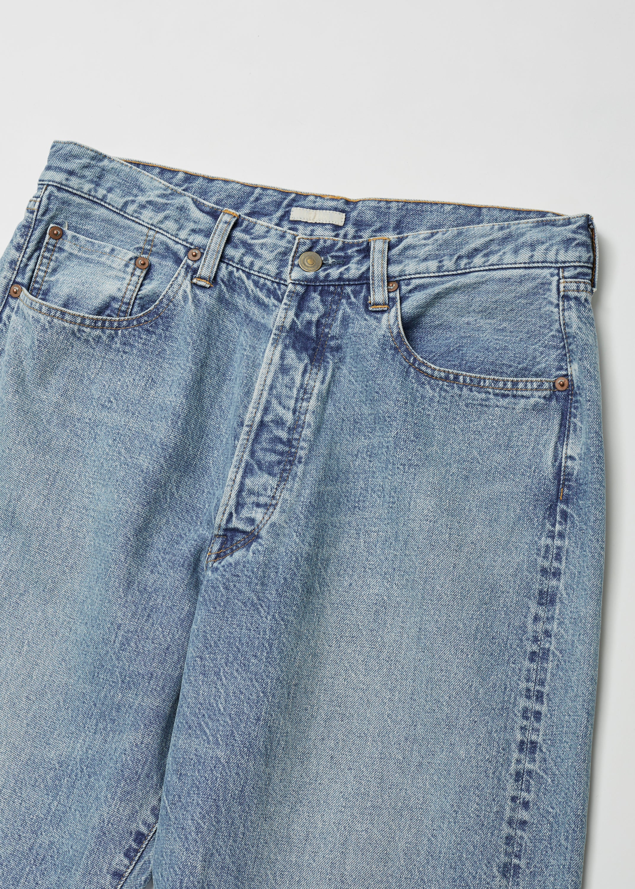 ULTERIOR VINTAGE WASHED SELVEDGE DENIM 5P PANTS