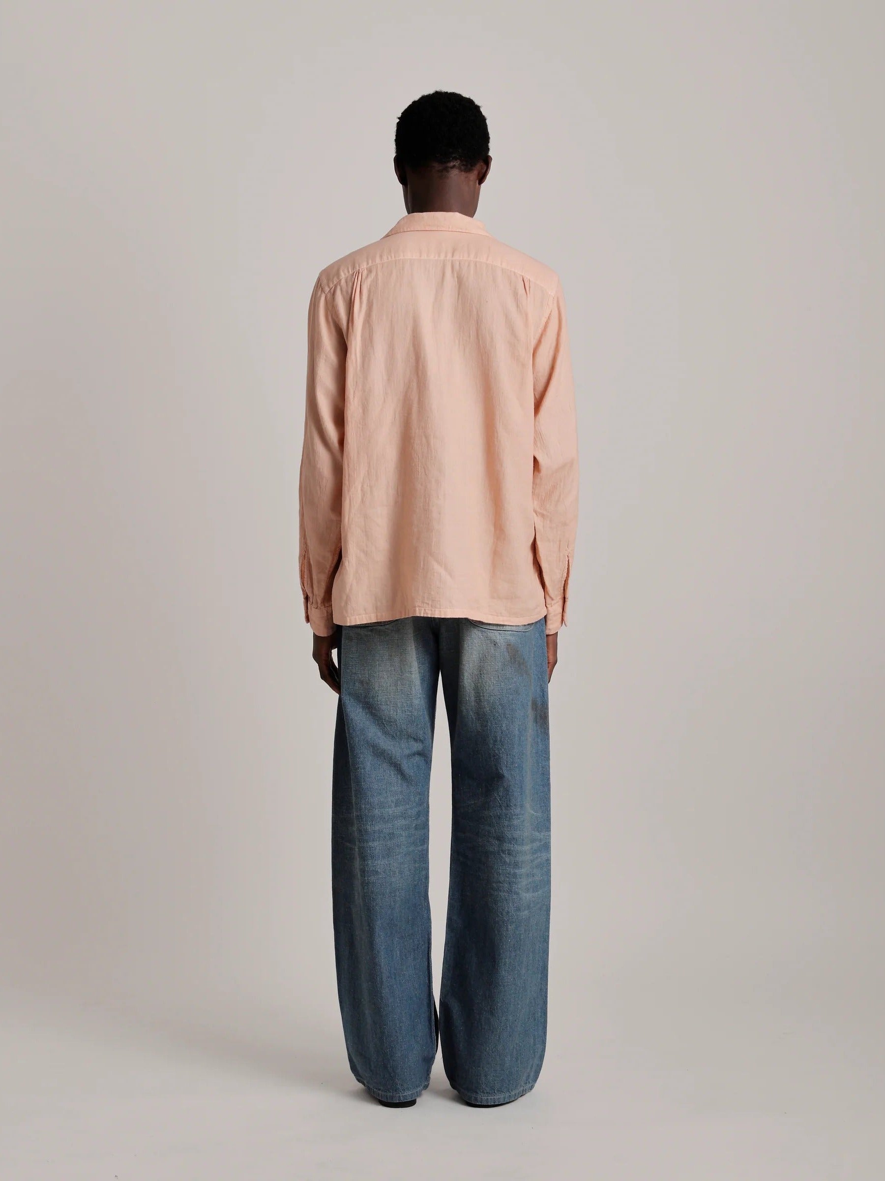 TAIGA TAKAHASHI LOT.101 OPEN COLLAR SHIRT SAKURA