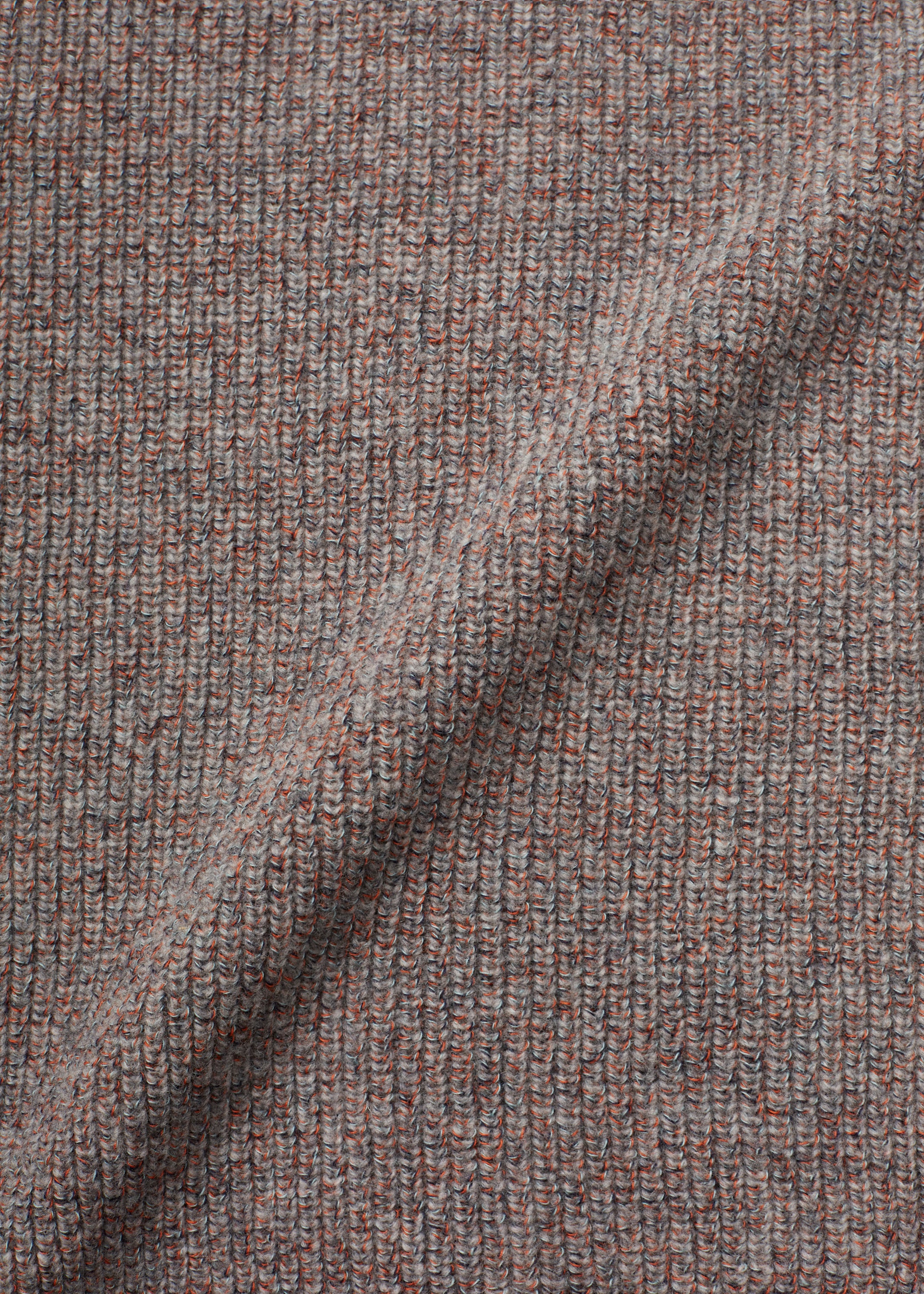 ULTERIOR W/C MEALANGE RIB DRIVERS KNIT GREY MIX
