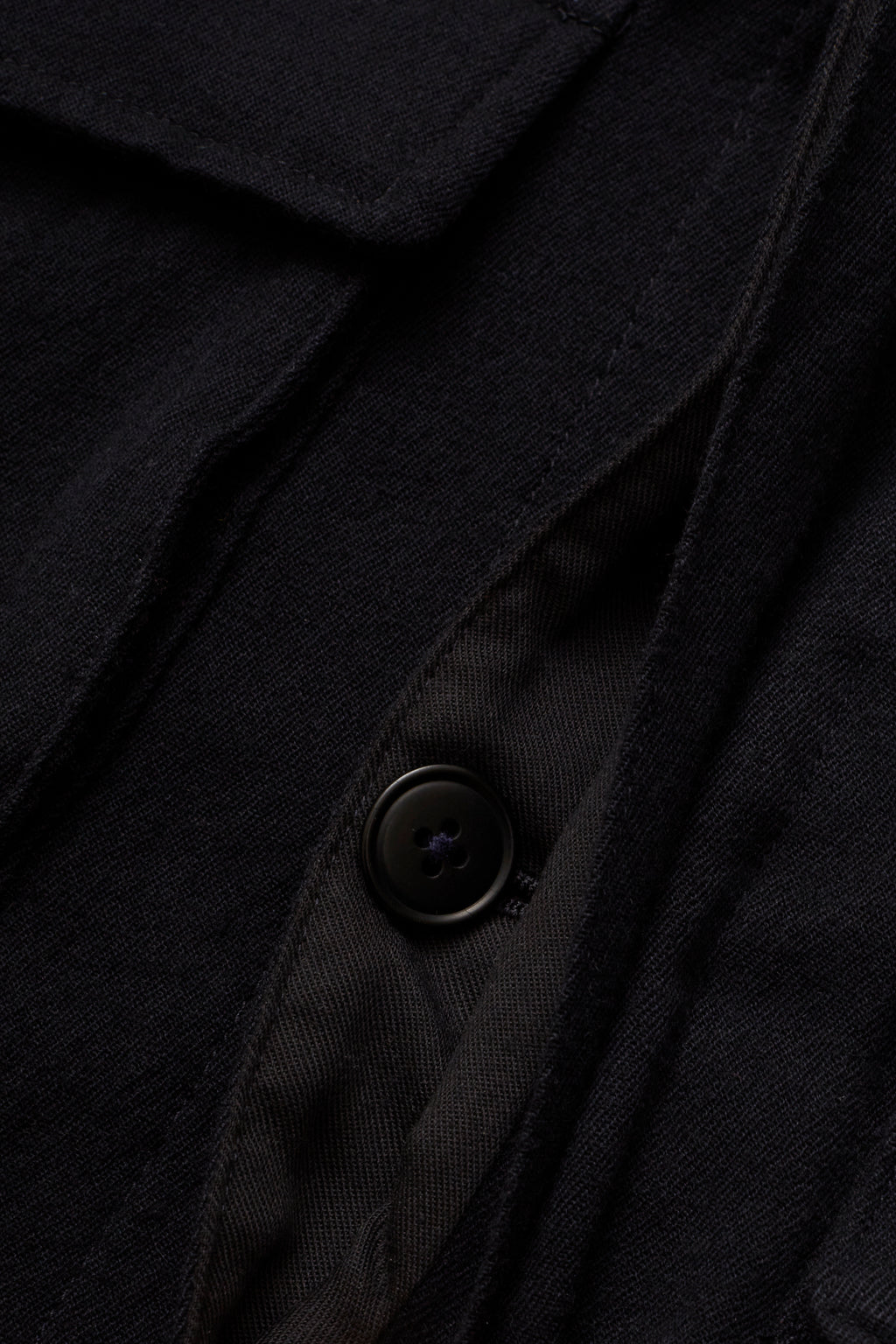 ULTERIOR WASHED W/R CASH TWILL MIL-JKT BLACK NAVY