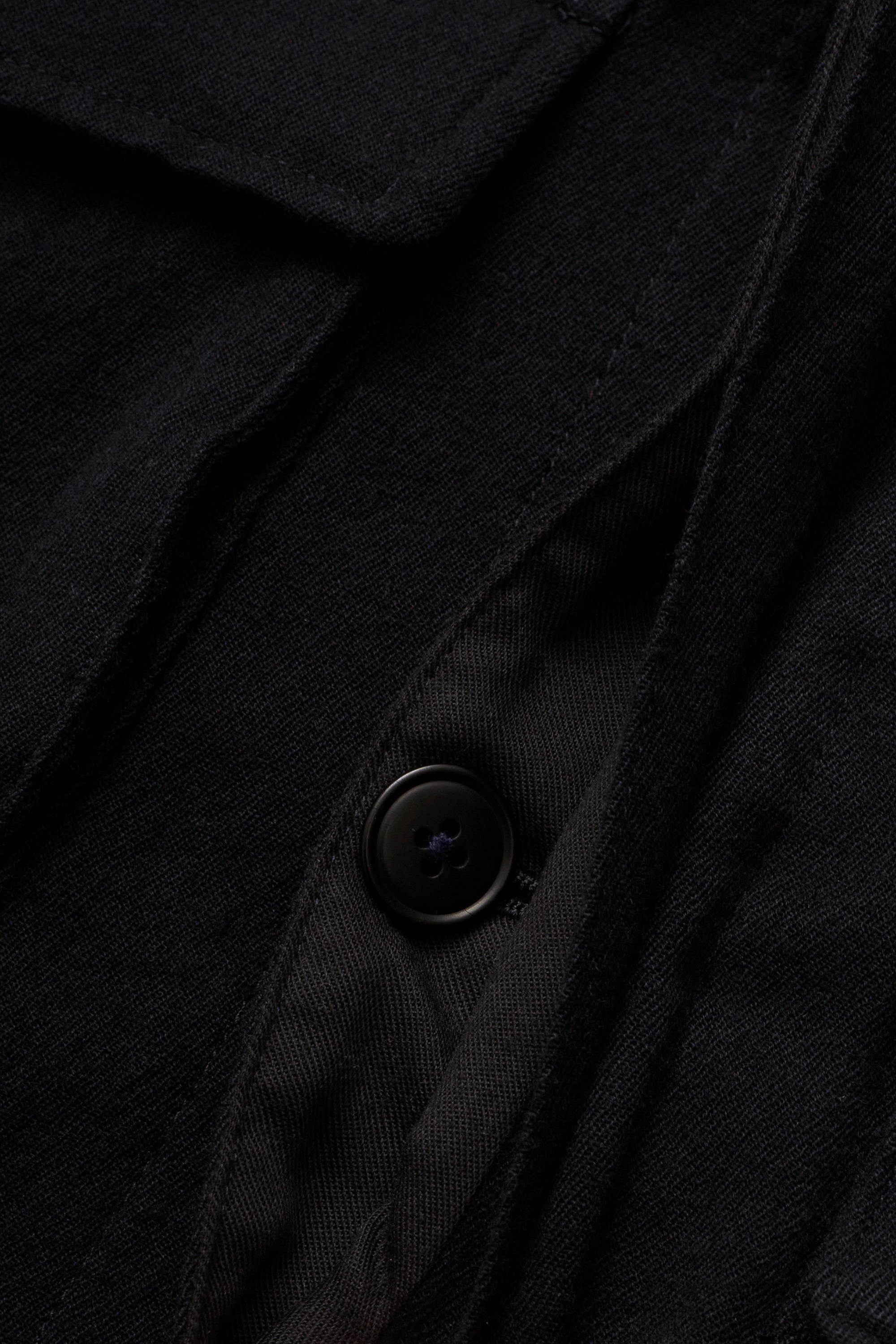 ULTERIOR WASHED W/R CASH TWILL MIL-JKT BLACK NAVY