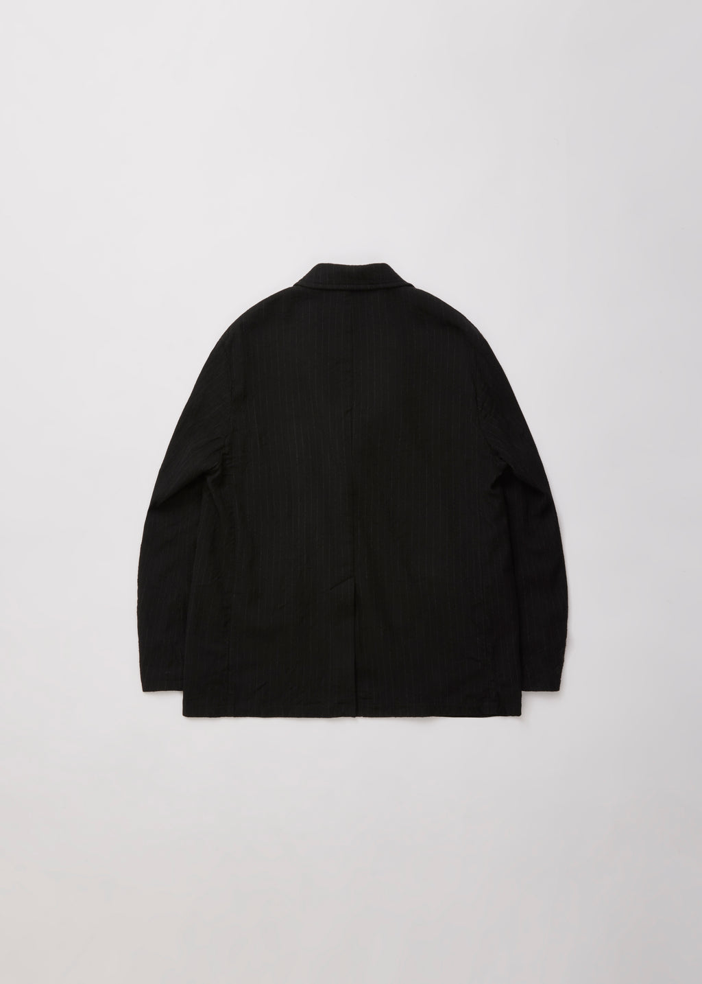 ULTERIOR WASHED WOOL SILK STRIPE 2B JKT BLACK