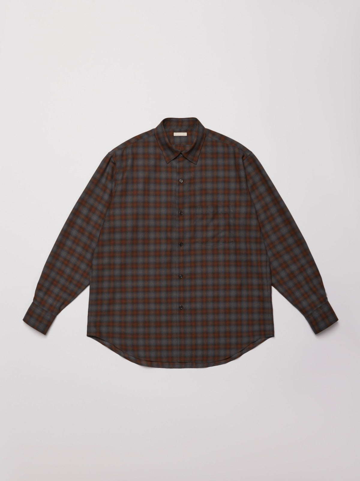 ULTERIOR SUPER LIGHT FADED CHECK SHIRT BLUE/BROWN