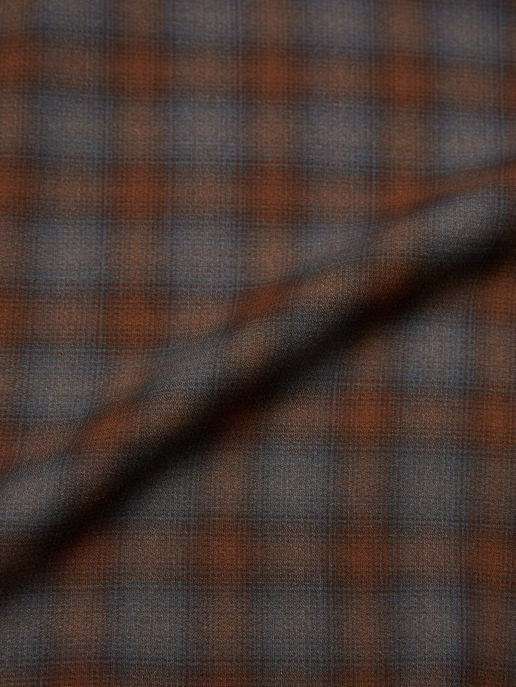 ULTERIOR SUPER LIGHT FADED CHECK SHIRT BLUE/BROWN