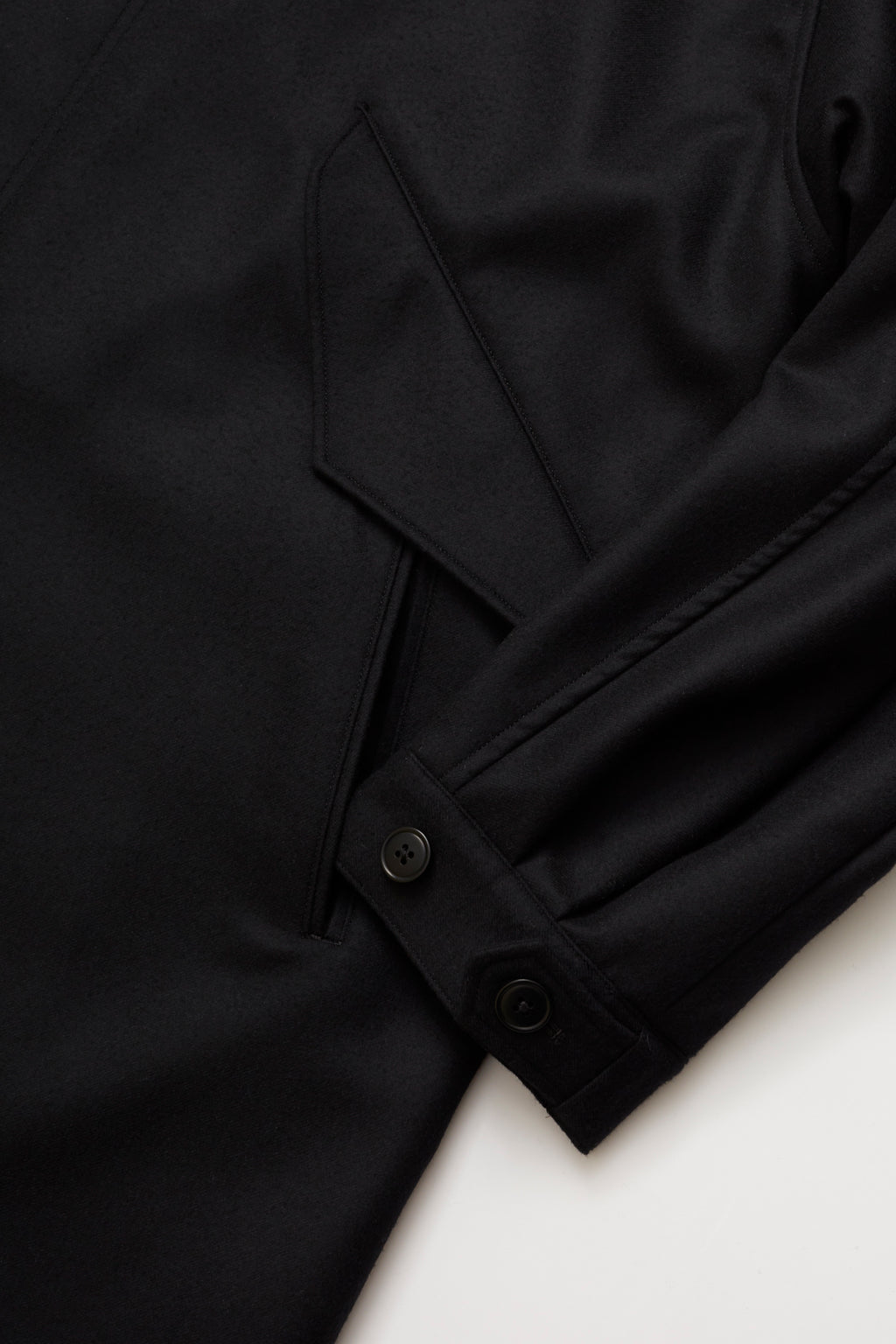 ULTERIOR SUPER FINE LIGHT MELTON B/C FIELD COAT DEEP NAVY