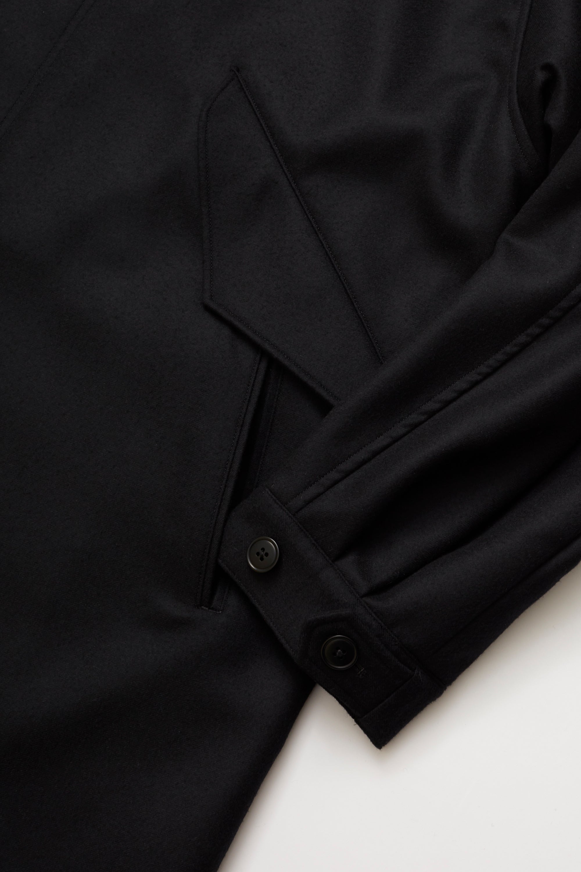 ULTERIOR SUPER FINE LIGHT MELTON B/C FIELD COAT DEEP NAVY