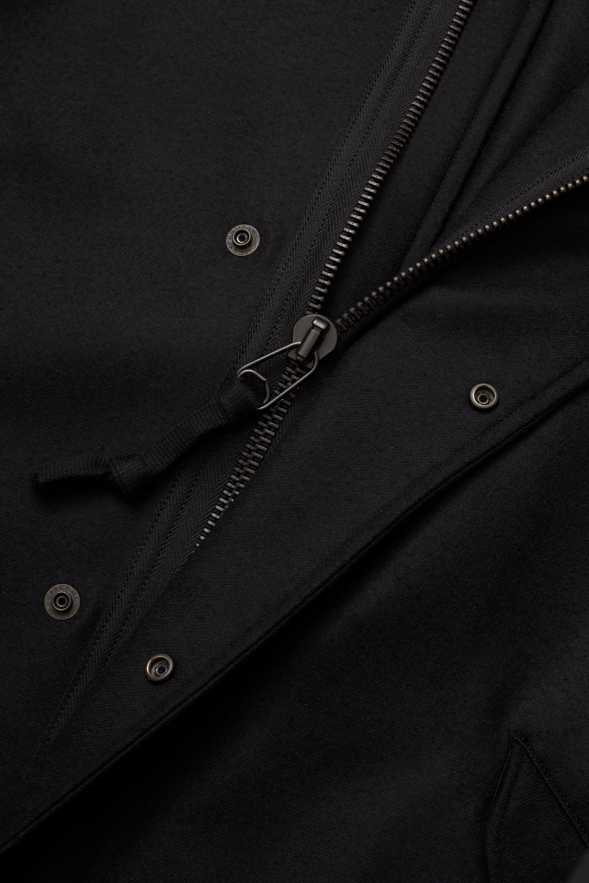 ULTERIOR SUPER FINE LIGHT MELTON B/C FIELD COAT DEEP NAVY