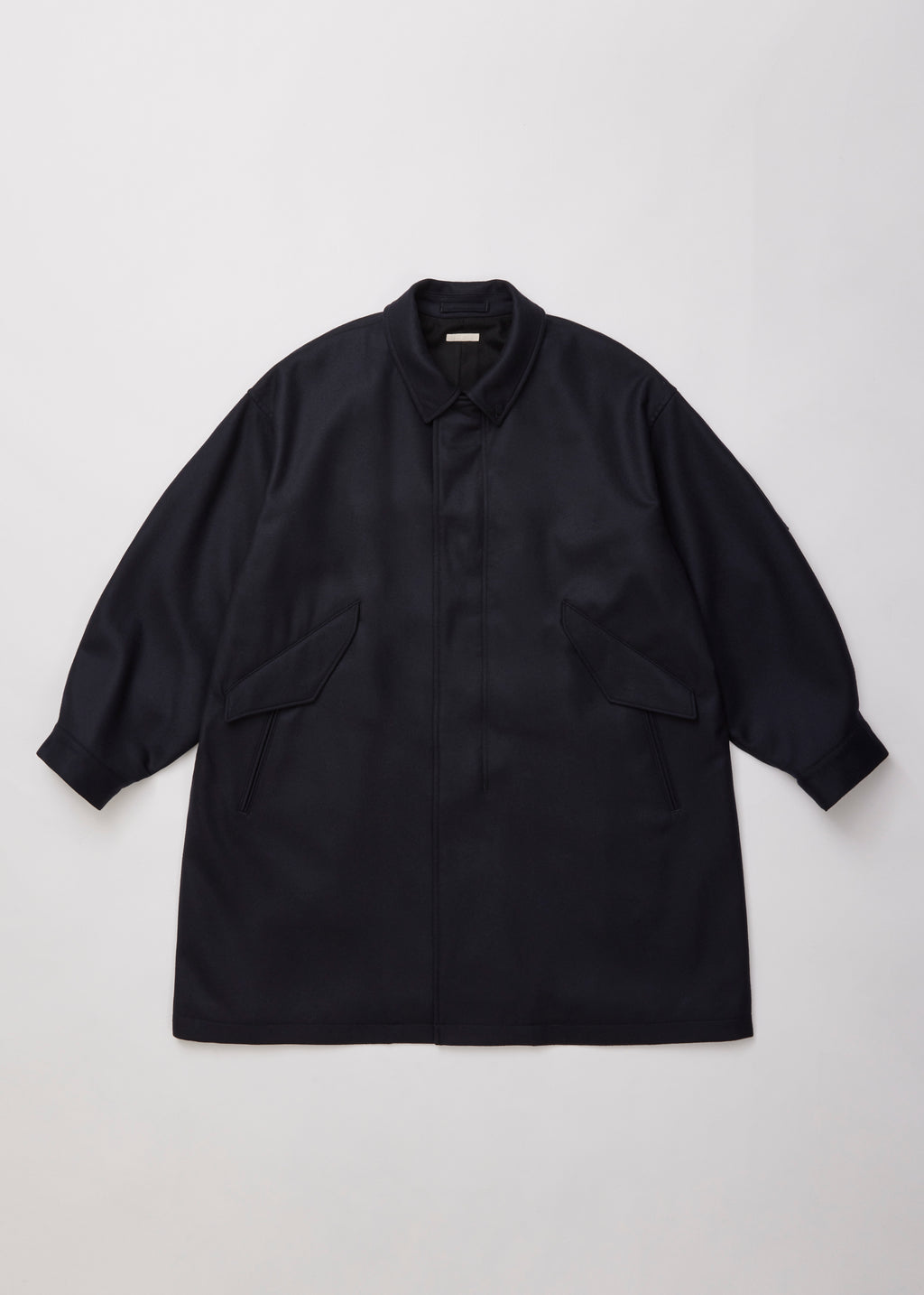 ULTERIOR SUPER FINE LIGHT MELTON B/C FIELD COAT DEEP NAVY