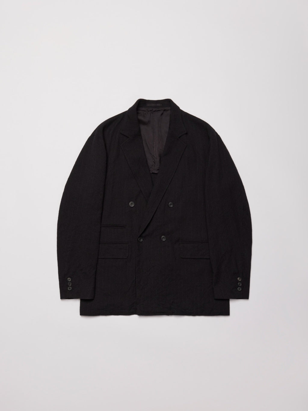 ULTERIOR WASHED W/S STRIPE DB JKT BLACK
