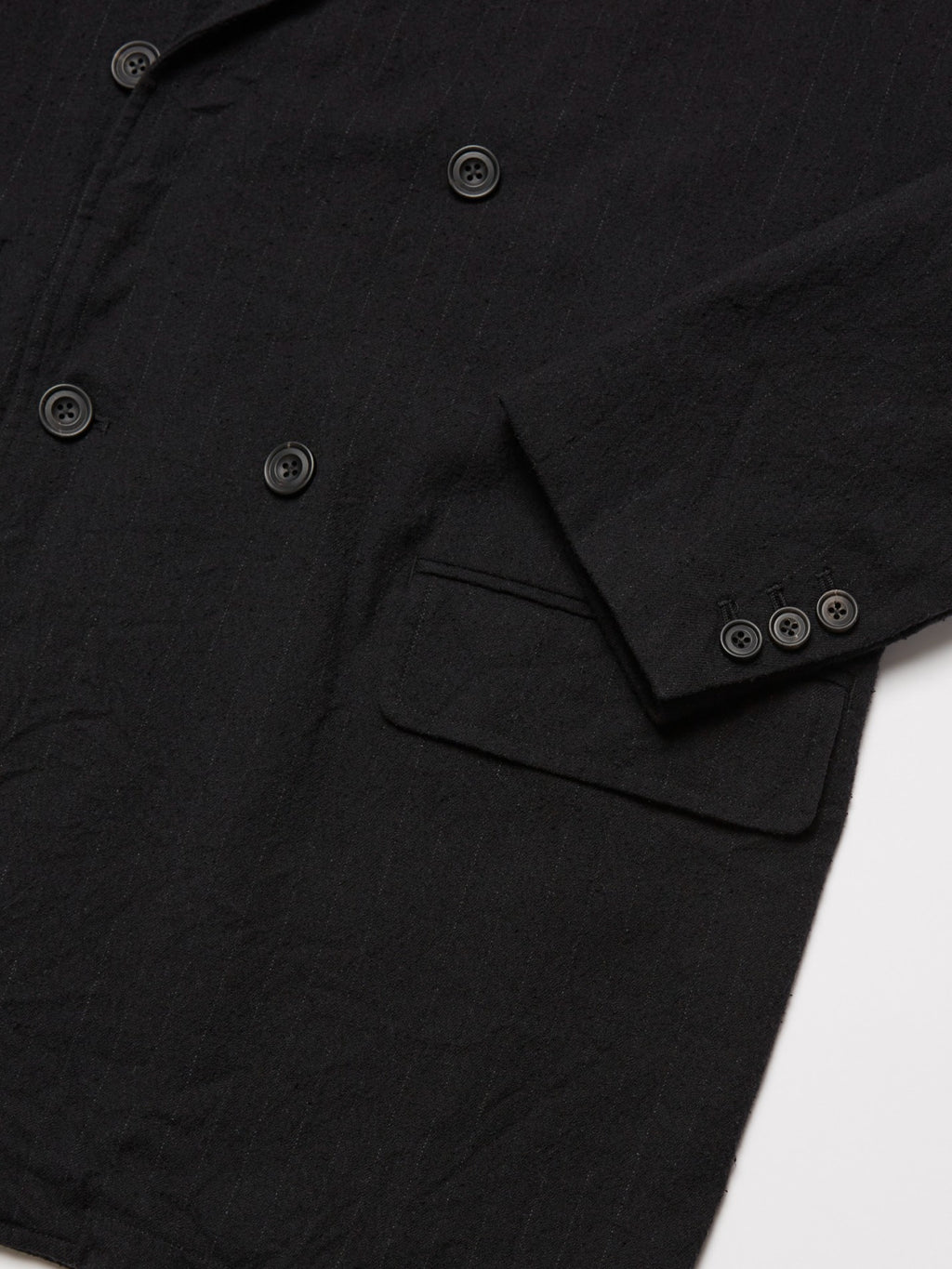 ULTERIOR WASHED W/S STRIPE DB JKT BLACK