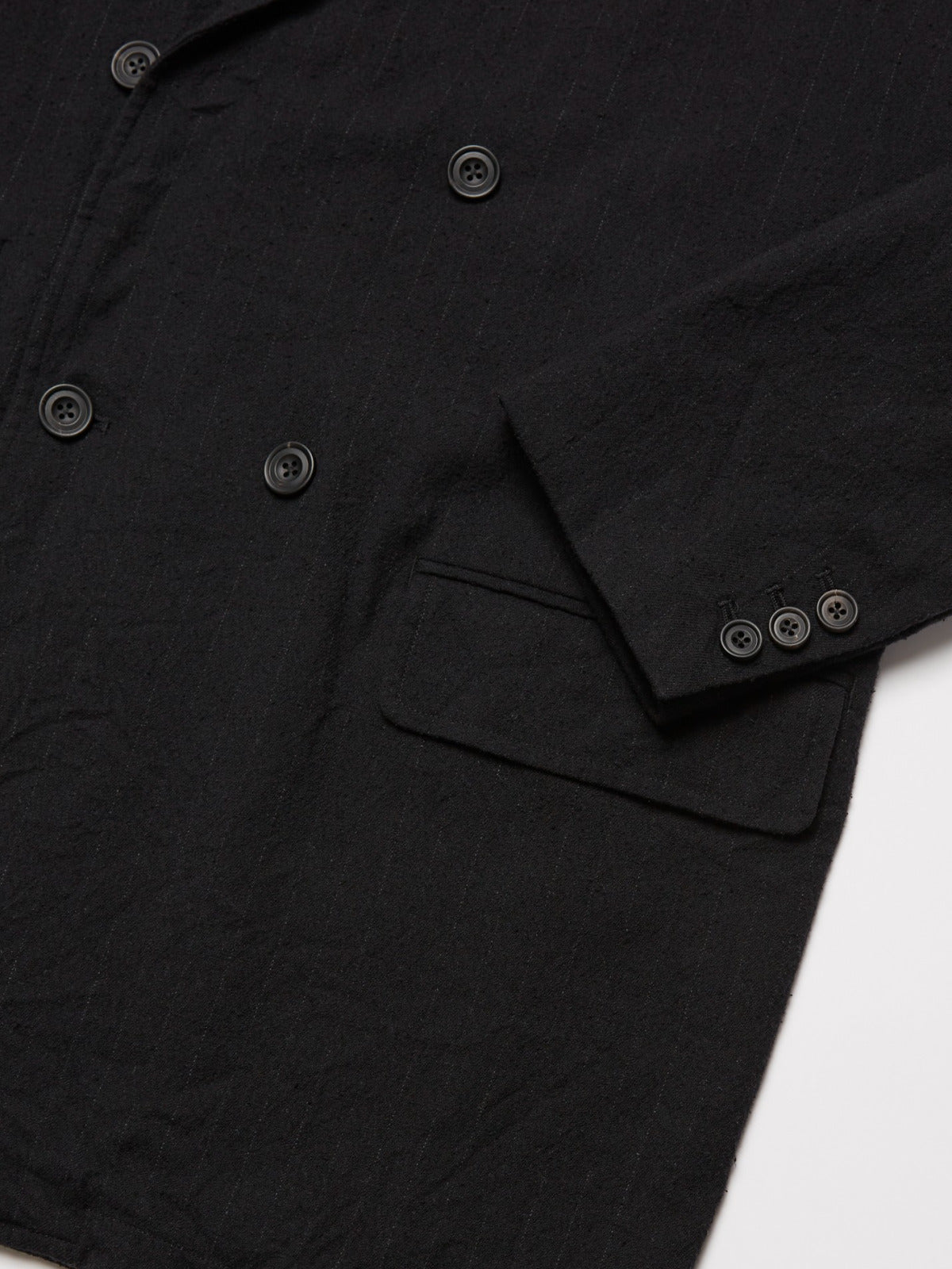 ULTERIOR WASHED W/S STRIPE DB JKT BLACK