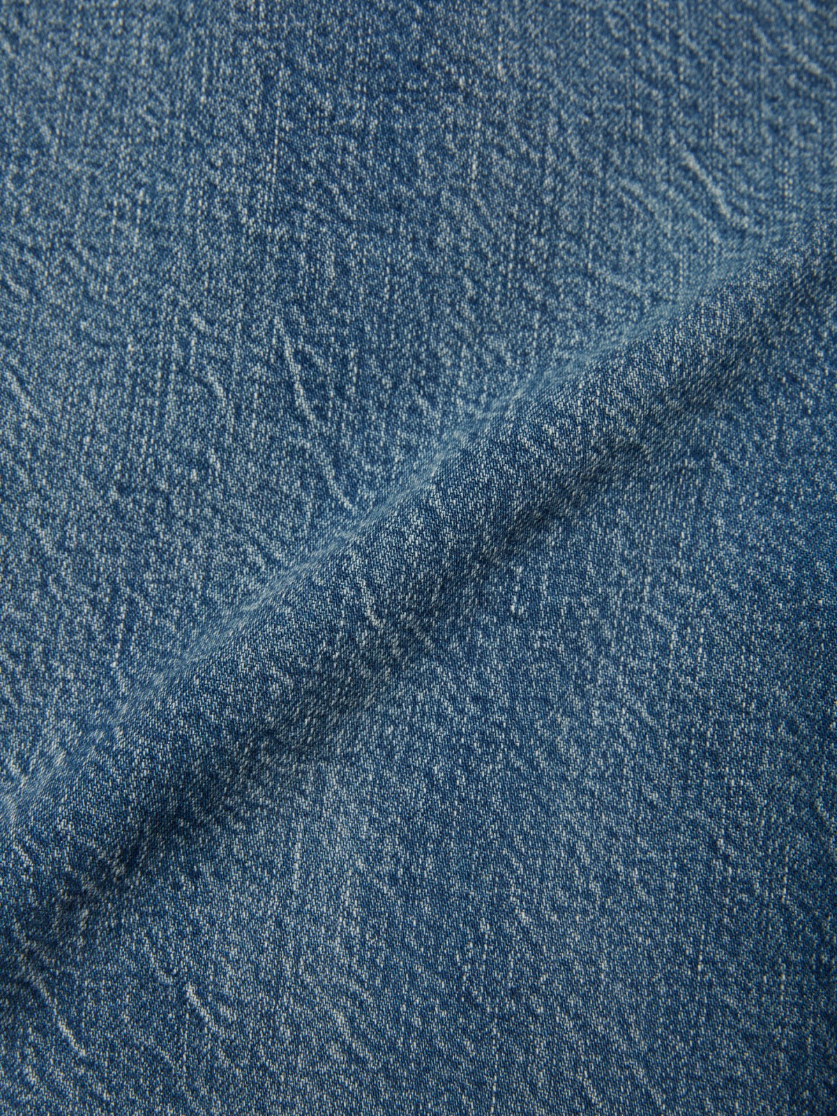ULTERIOR VINTAGE WASHED SELVEDGE DENIM PLEATED JKT FADED BLUE