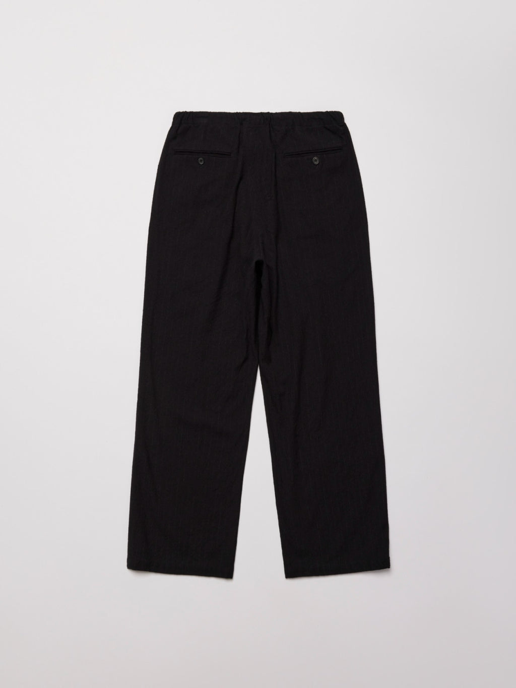 ULTERIOR WASHED W/S STRIPE DRAWSTRING WIDE PANTS BLACK