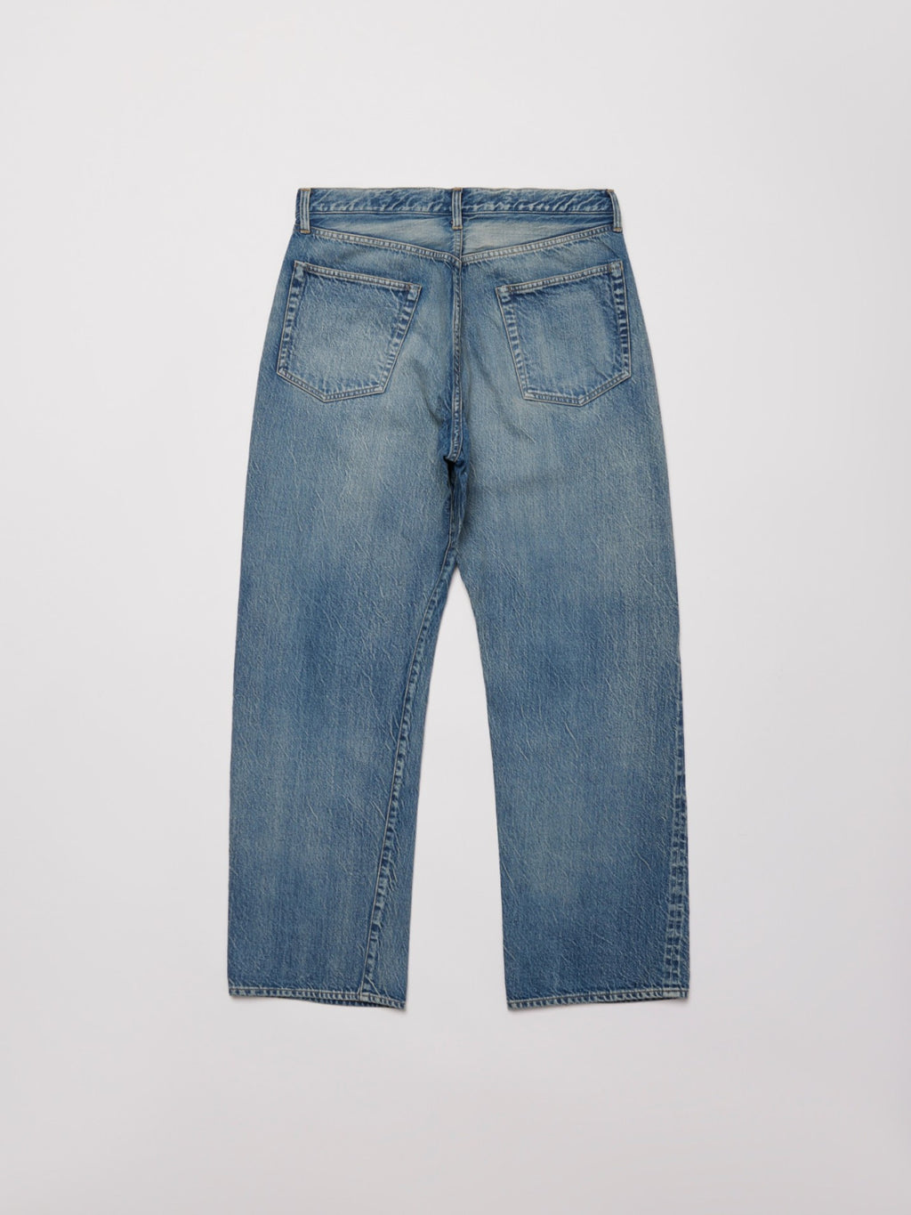 ULTERIOR VINTAGE WASHED SELVEDGE DENIM 5P PANTS FADED BLUE