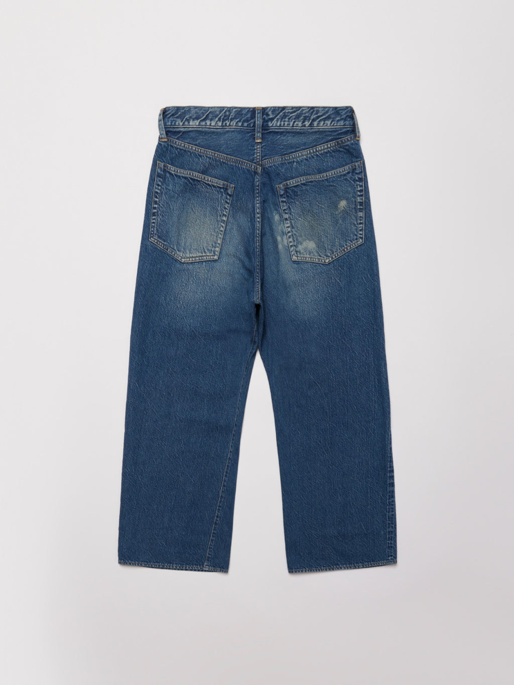 ULTERIOR AGING WASHED SELVEDGE DENIM 5P PANTS FADED BLUE