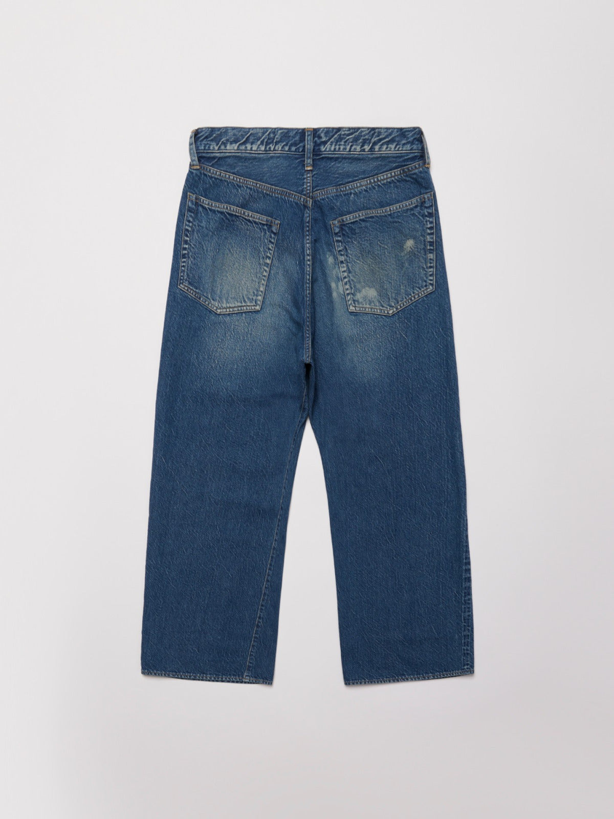ULTERIOR AGING WASHED SELVEDGE DENIM 5P PANTS FADED BLUE