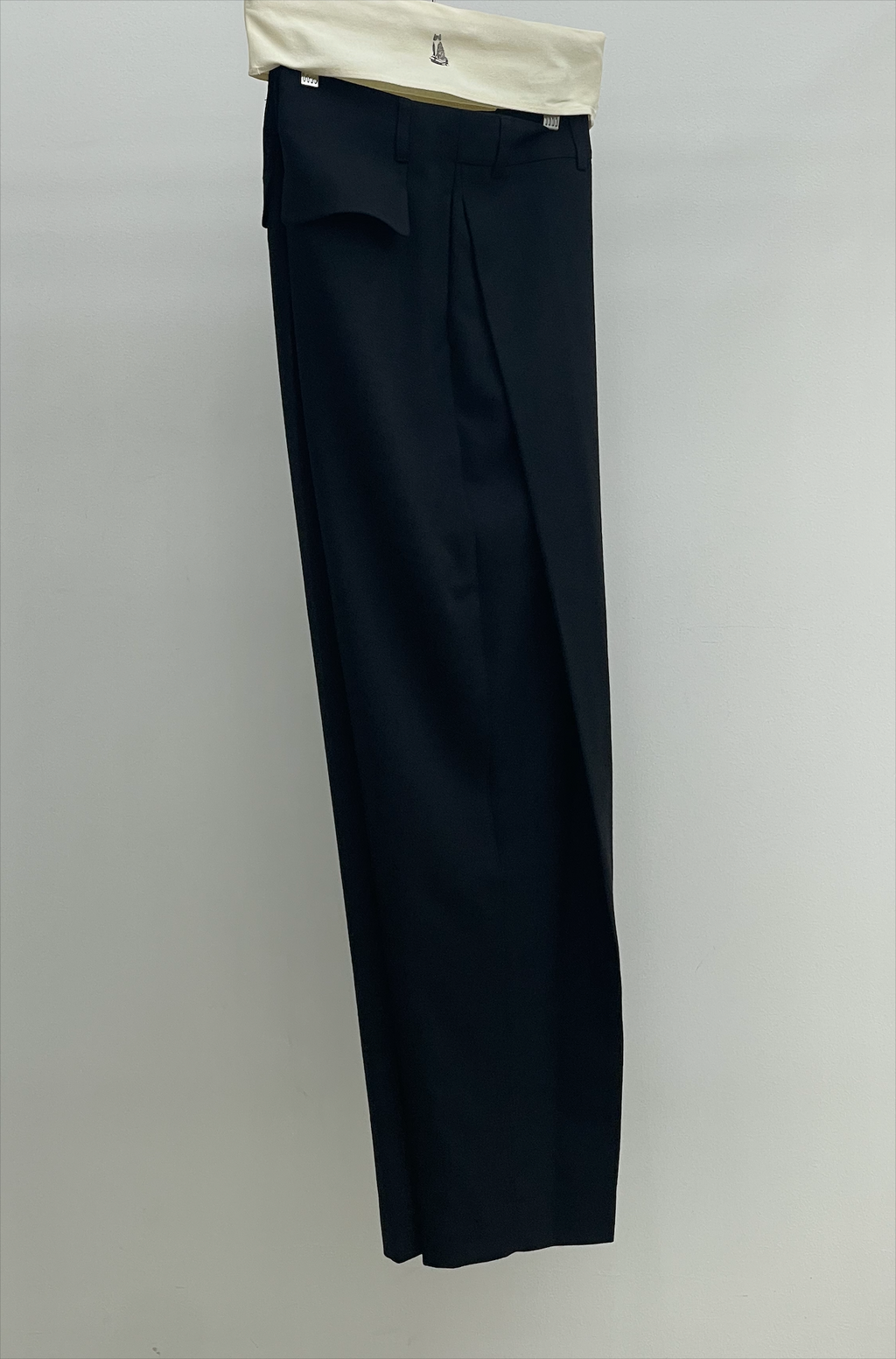 LEA BOBERG D.P. TROUSER BRITISH WOOL CREPE BLACK