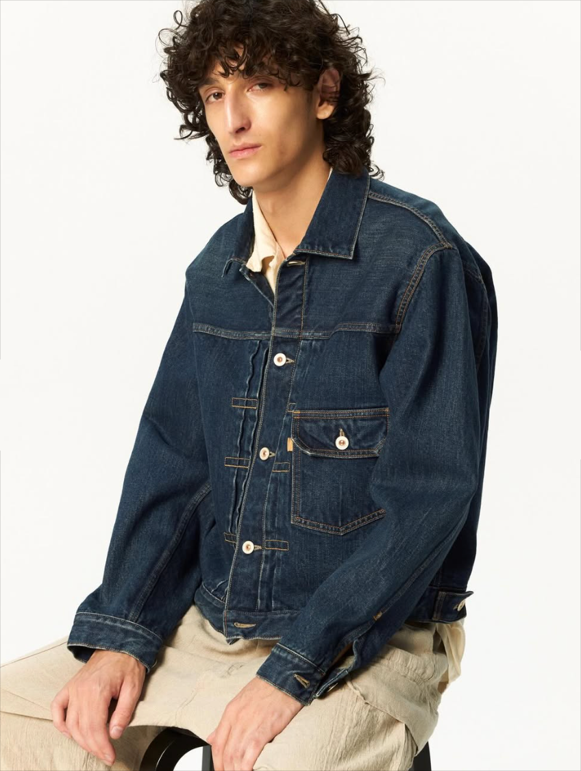 HERILL Linen Denim XXJacket Vintage Worn