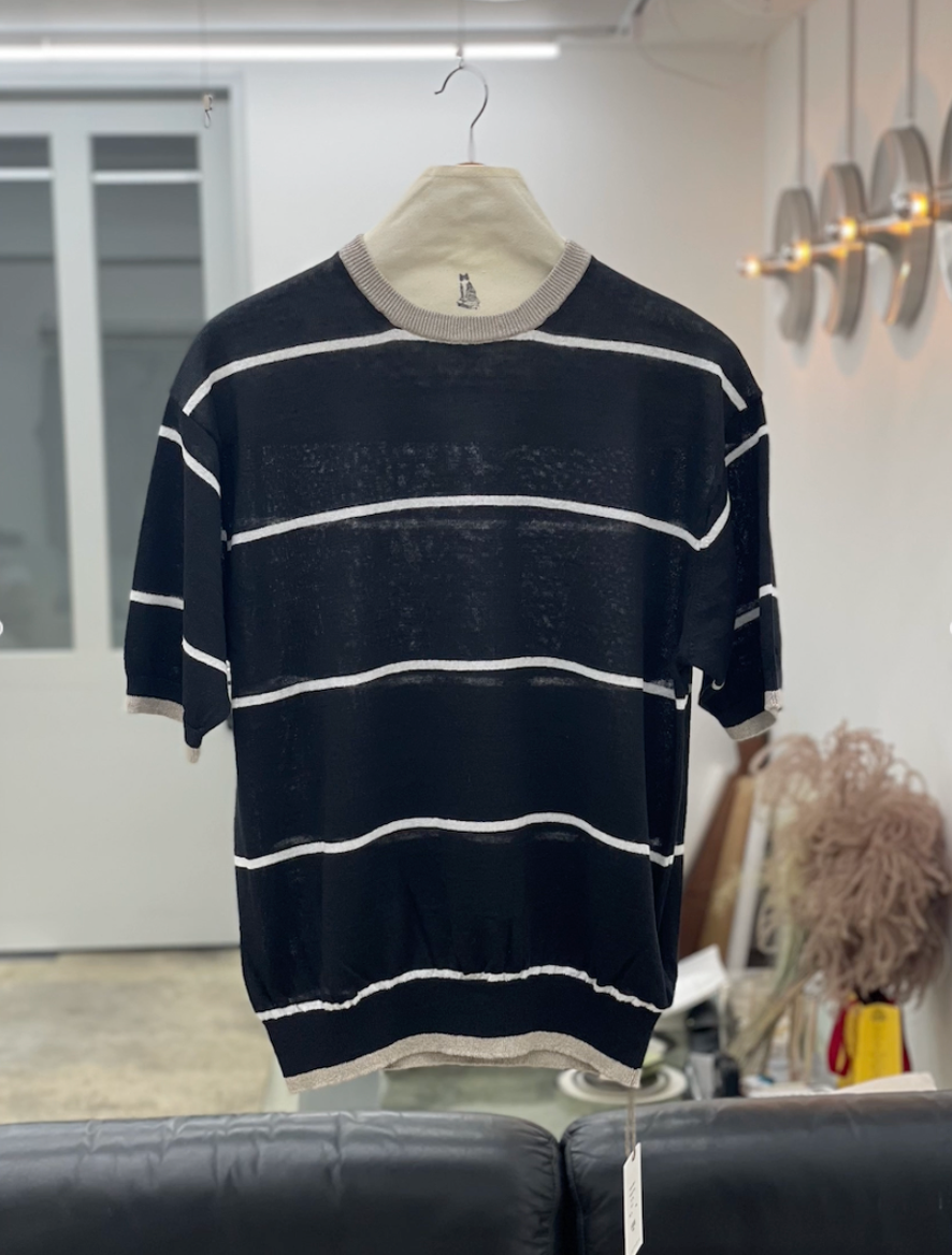 HERILL Linenborder SS Pullover Black