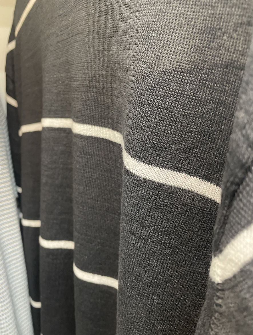 HERILL Linenborder SS Pullover Black