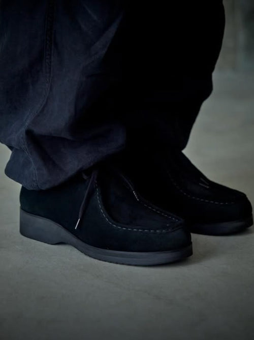 FOOTWORKS TYROLEAN SHOES SUEDE LEATHER BLACK (MID-CUT) – Peter Cat