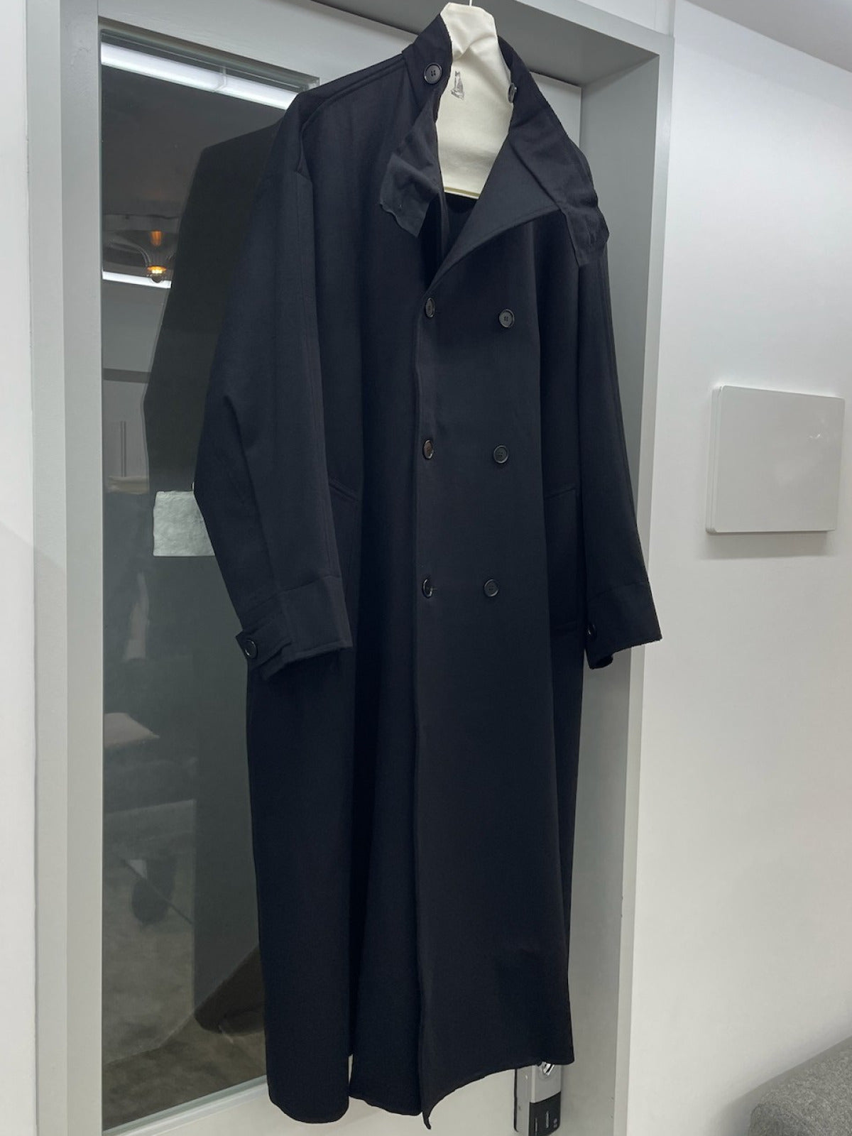 GABRIELA COLL GARMENTS NO.65 HEAVY WOOL OVERSIZED COAT BLACK