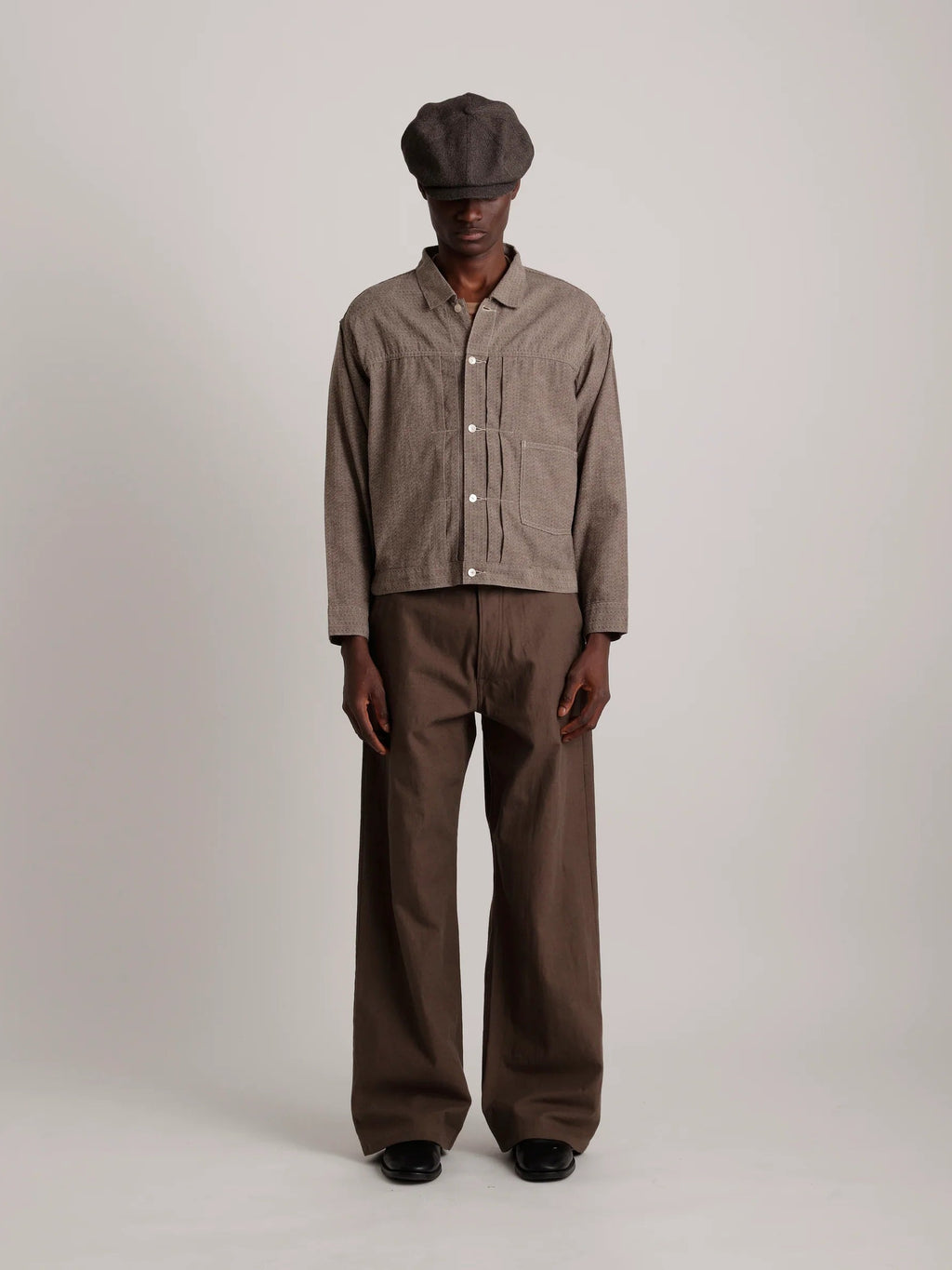 TAIGA TAKAHASHI LOT.309 BUCKLE-BACKED JACKET CHARCOAL