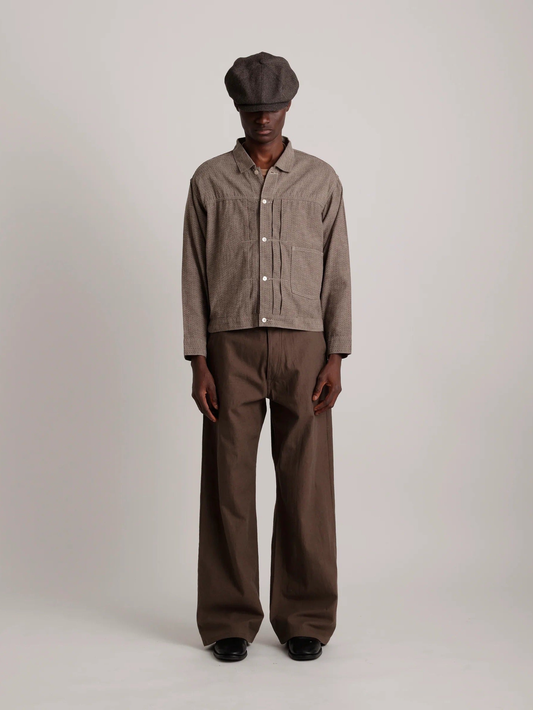 TAIGA TAKAHASHI LOT.309 BUCKLE-BACKED JACKET CHARCOAL