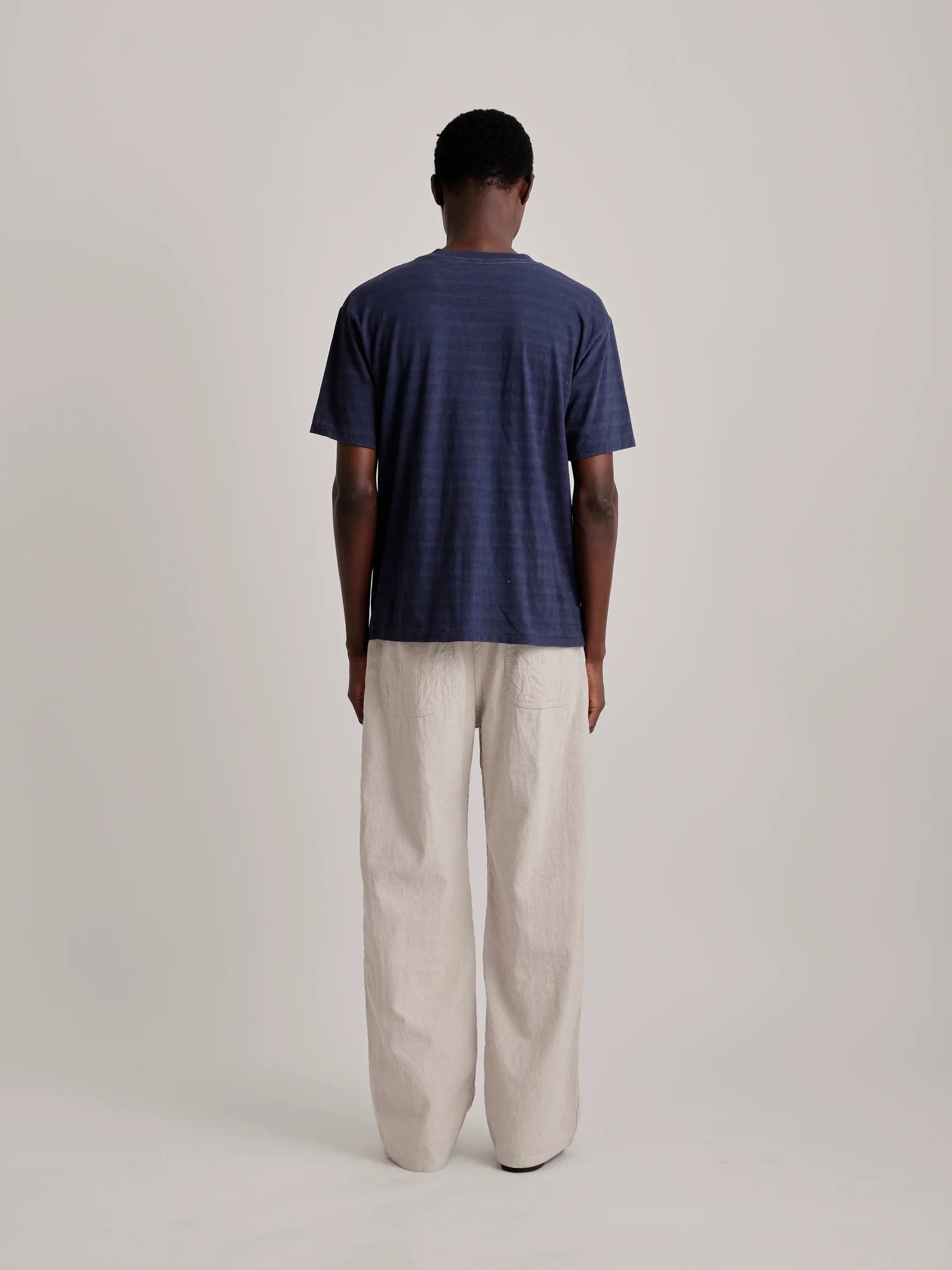 TAIGA TAKAHASHI LOT.617 BORDER TEE SHIRT NAVY