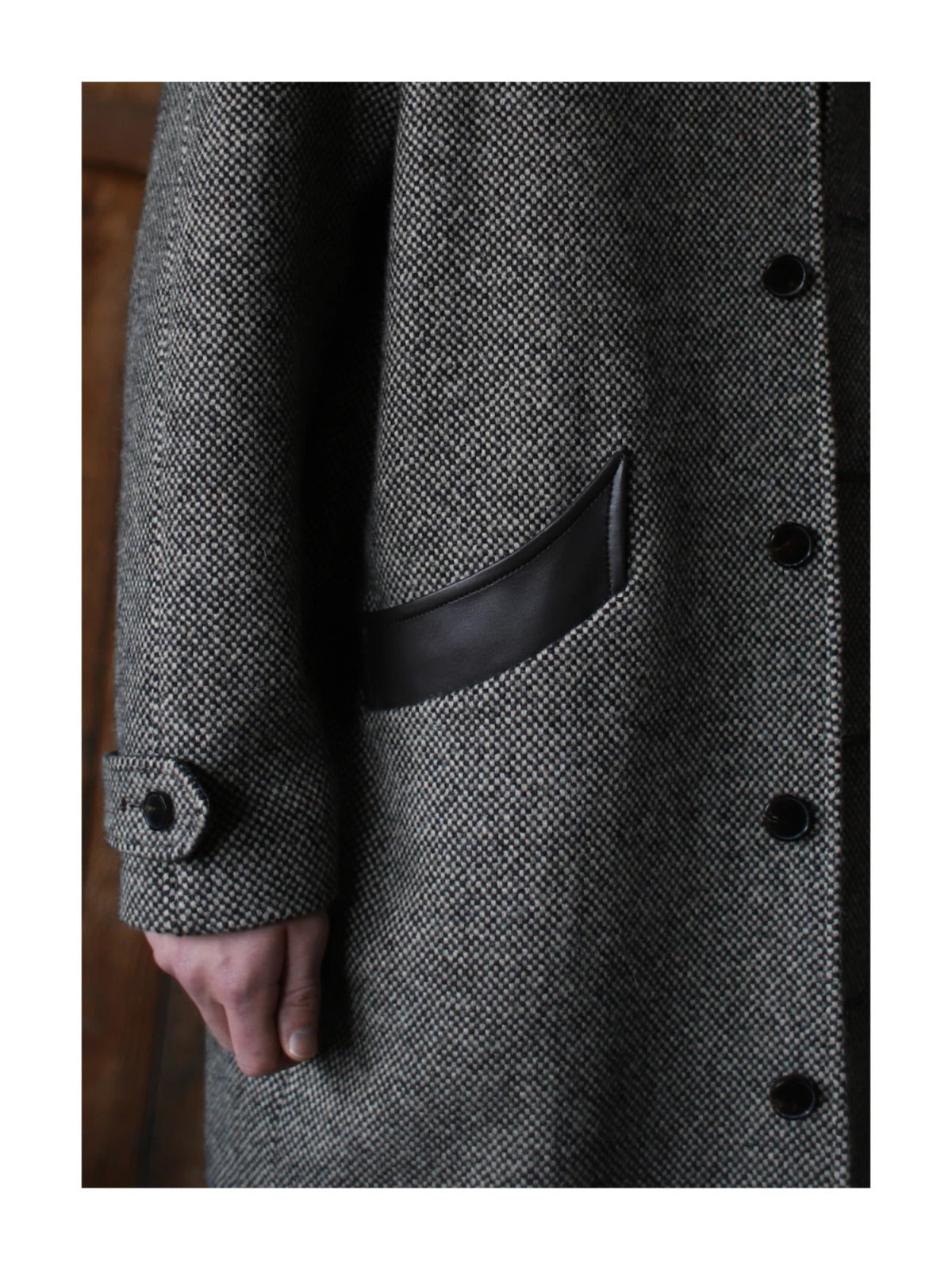 DECHAMPS HUNTER COAT ITALIAN TWEED GRAY