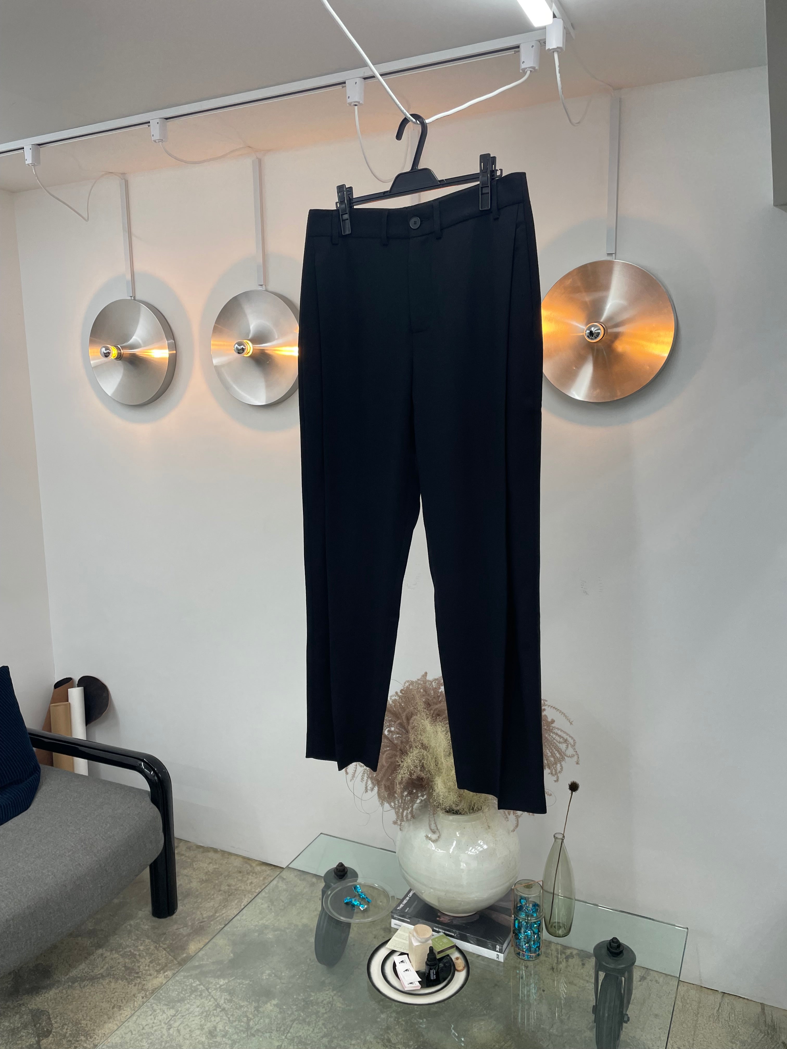 LEA BOBERG D.P. TROUSER BRITISH WOOL CREPE BLACK