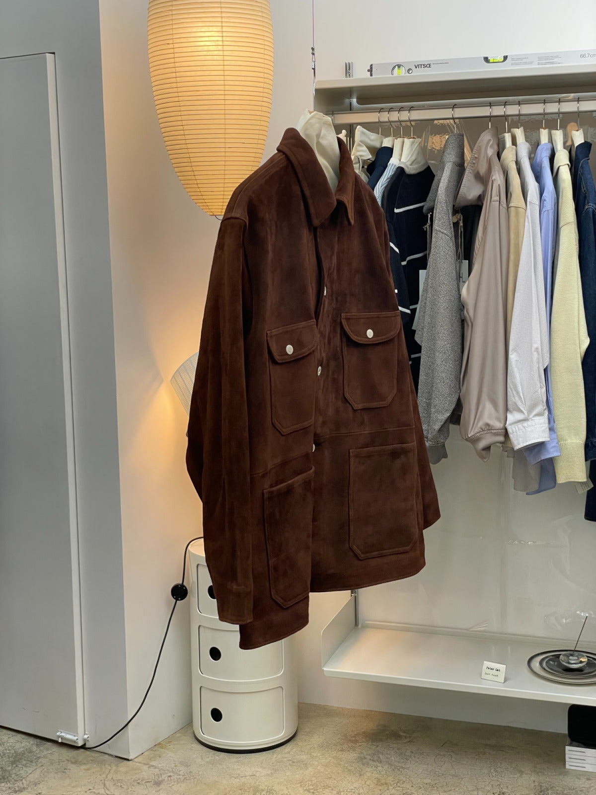 HERILL LAMBSUEDE RAILROAD CHOREJACKET BROWN