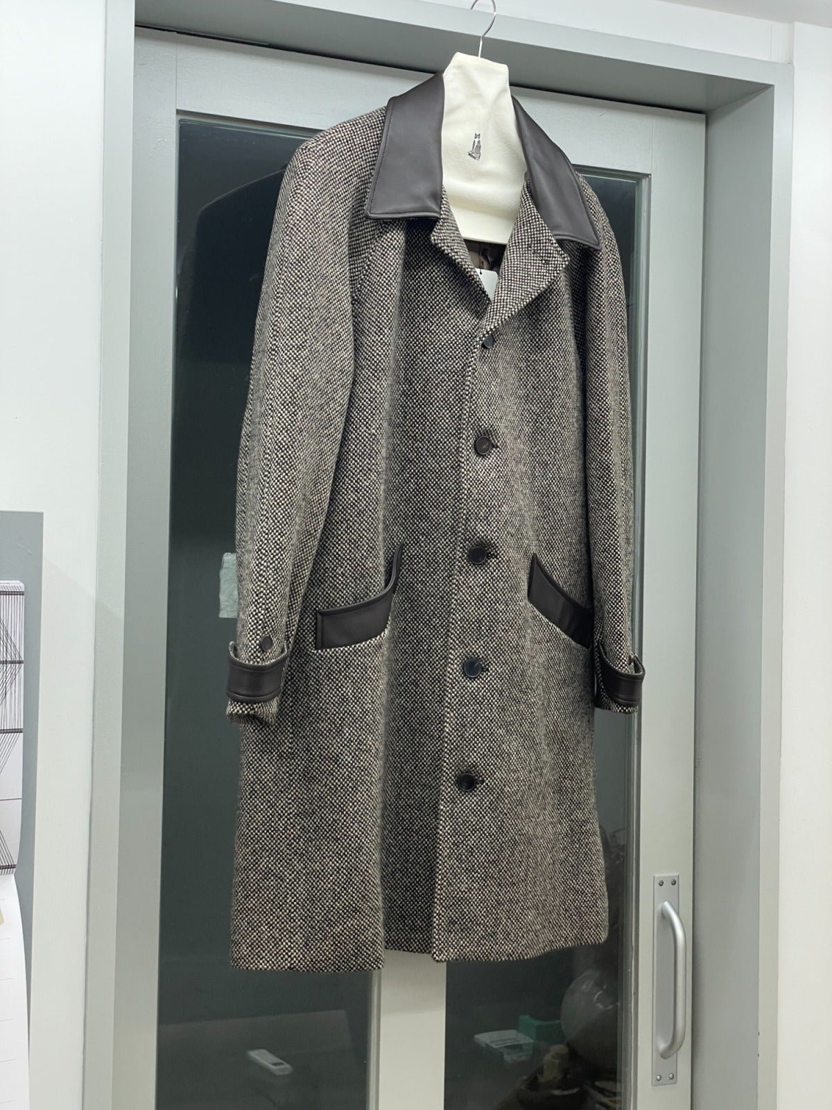DECHAMPS HUNTER COAT ITALIAN TWEED GRAY