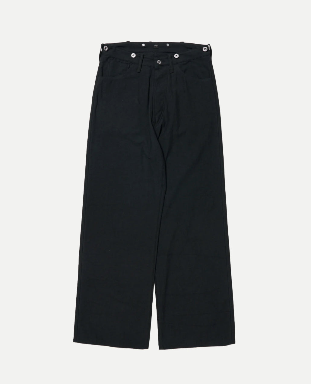 TAIGA TAKAHASHI BUCKLE-BACKED TROUSERS BLACK