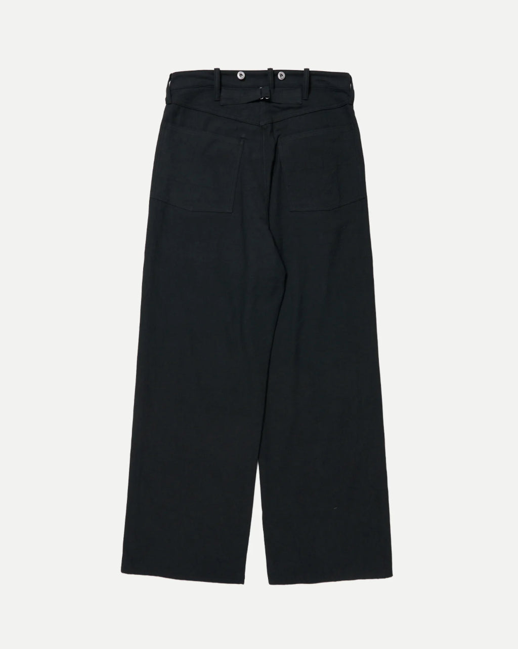 TAIGA TAKAHASHI BUCKLE-BACKED TROUSERS BLACK