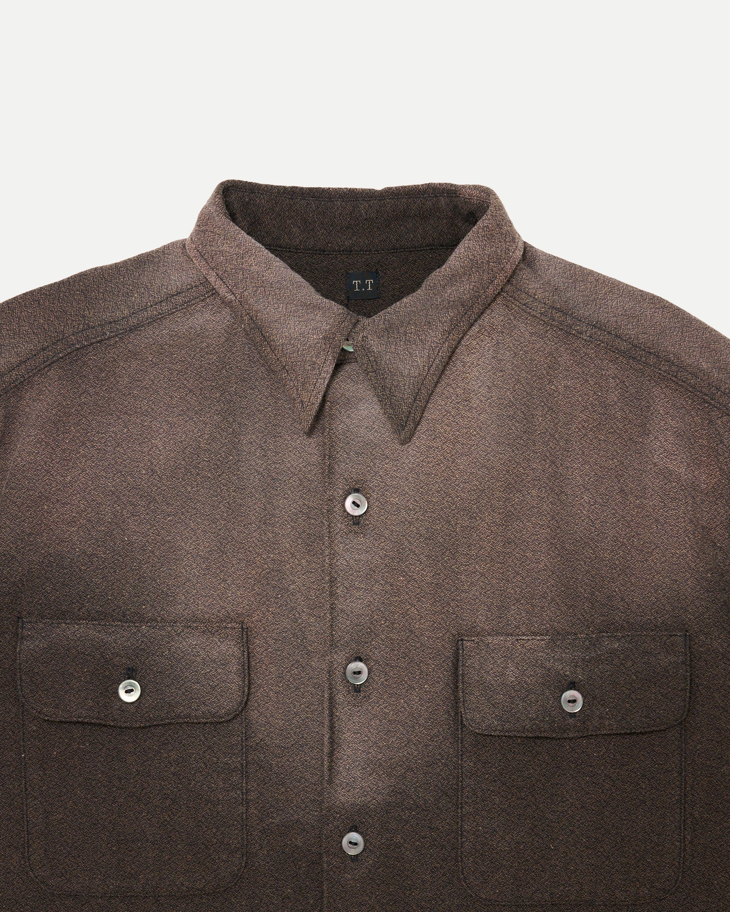 TAIGA TAKAHASHI LOT.117 WORK SHIRT FADED BROWN