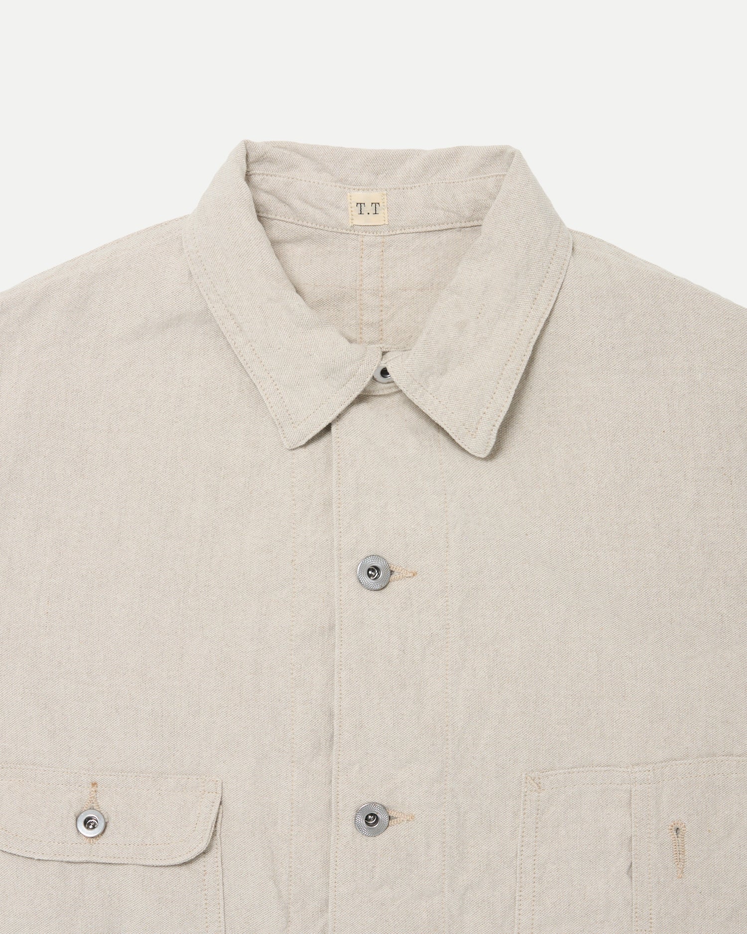 TAIGA TAKAHASHI LOT.328 COVERALL JACKET WITH CHINSTRAP IVORY